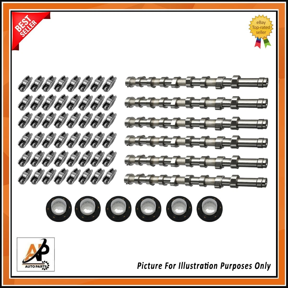 Camshaft and Rocker Arms Kit Replacement for Peugeot 1.4 1.6 HDi BlueHDi (6) (2012–2021)