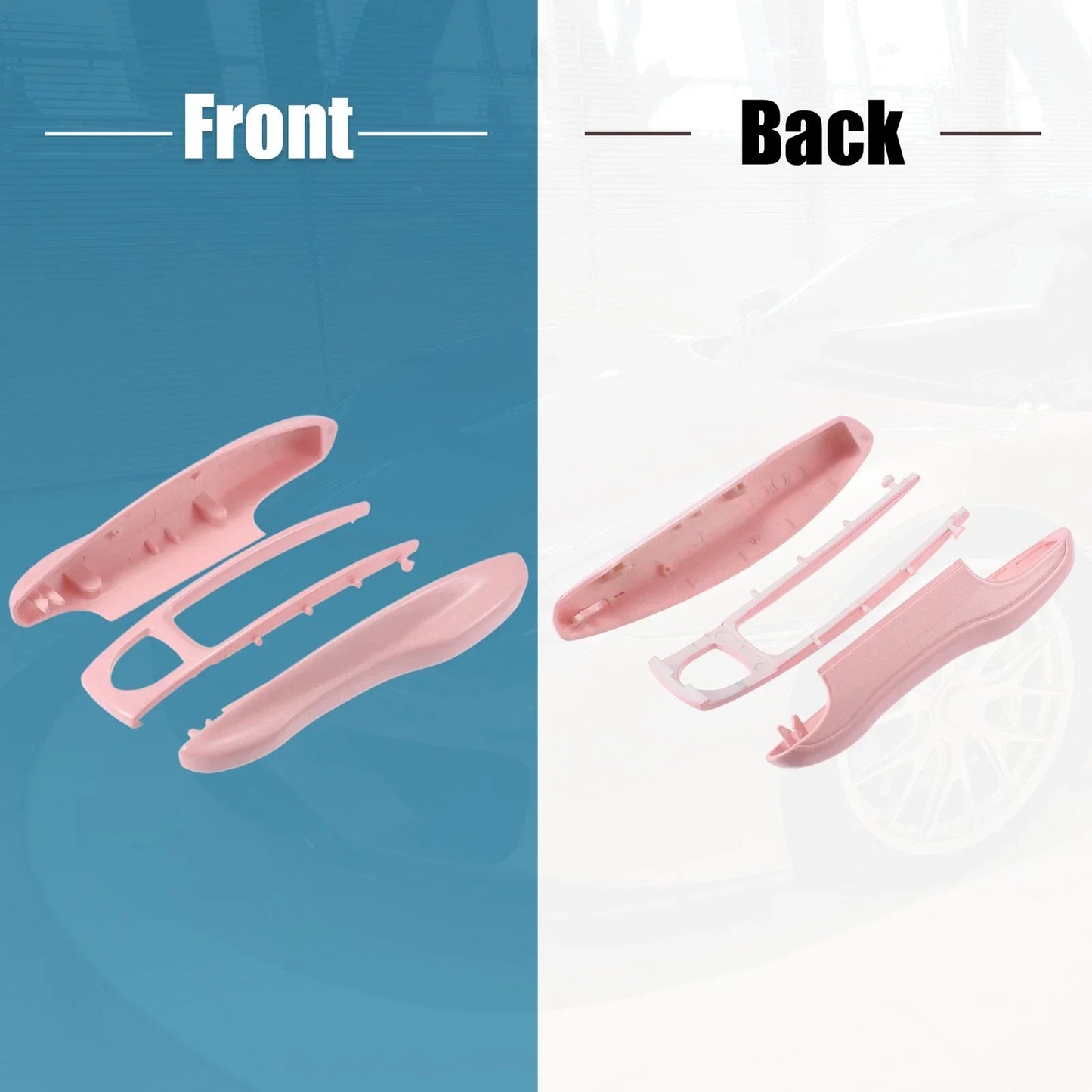 Car Remote Key Shell Cover Case for Porsche Taycan 911 (2020-2021) Pink