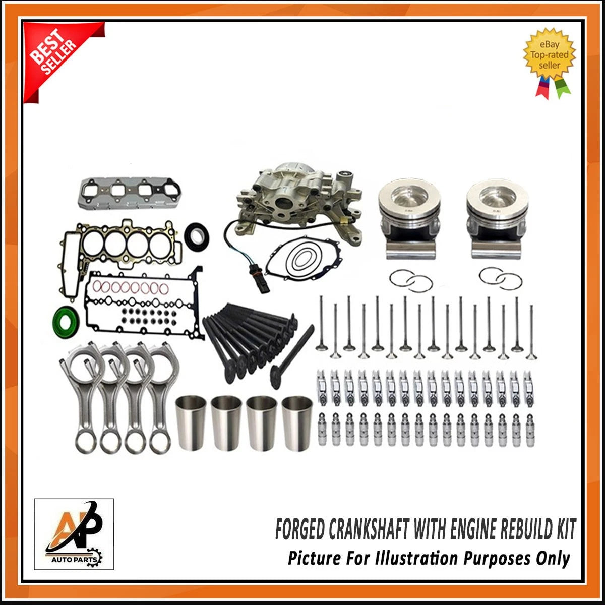 Forged Crankshaft with Engine Rebuild Kit for Land Rover Ingenium 204DTD (2000–2000)