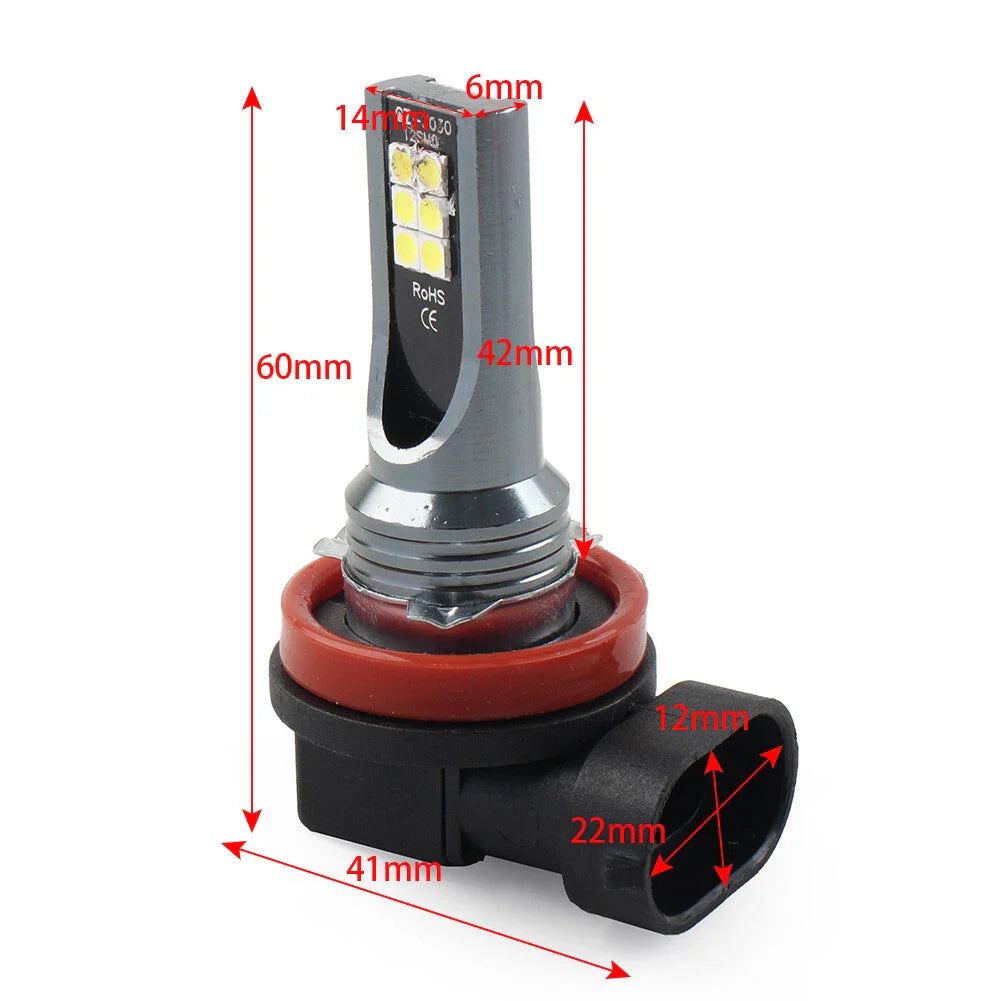 H11 LED Light Bulbs Super Bright White for Car