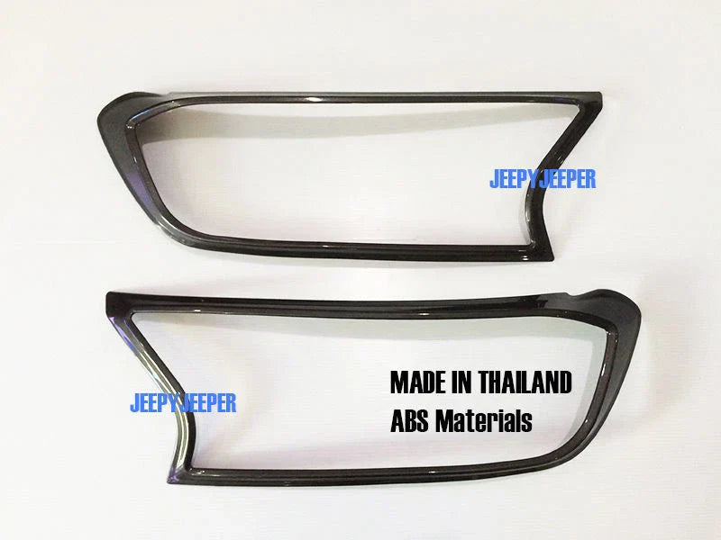 Grey Wildtrak Headlight Cover Trim for Ford Ranger T6 PX2 PX3 (2015-2021)
