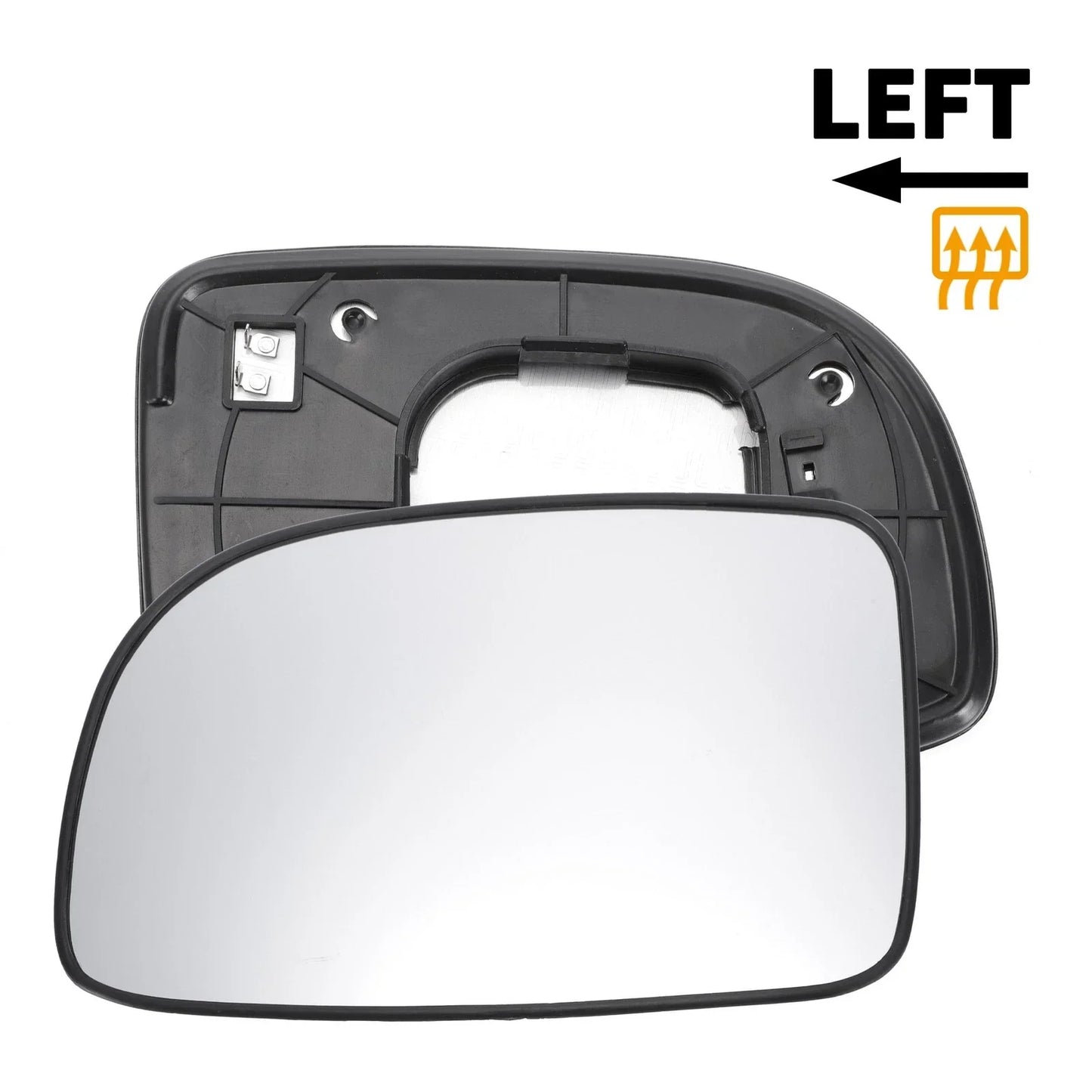 Left Side Heated White Mirror Glass for Hyundai Santa Fe (2007-2012)