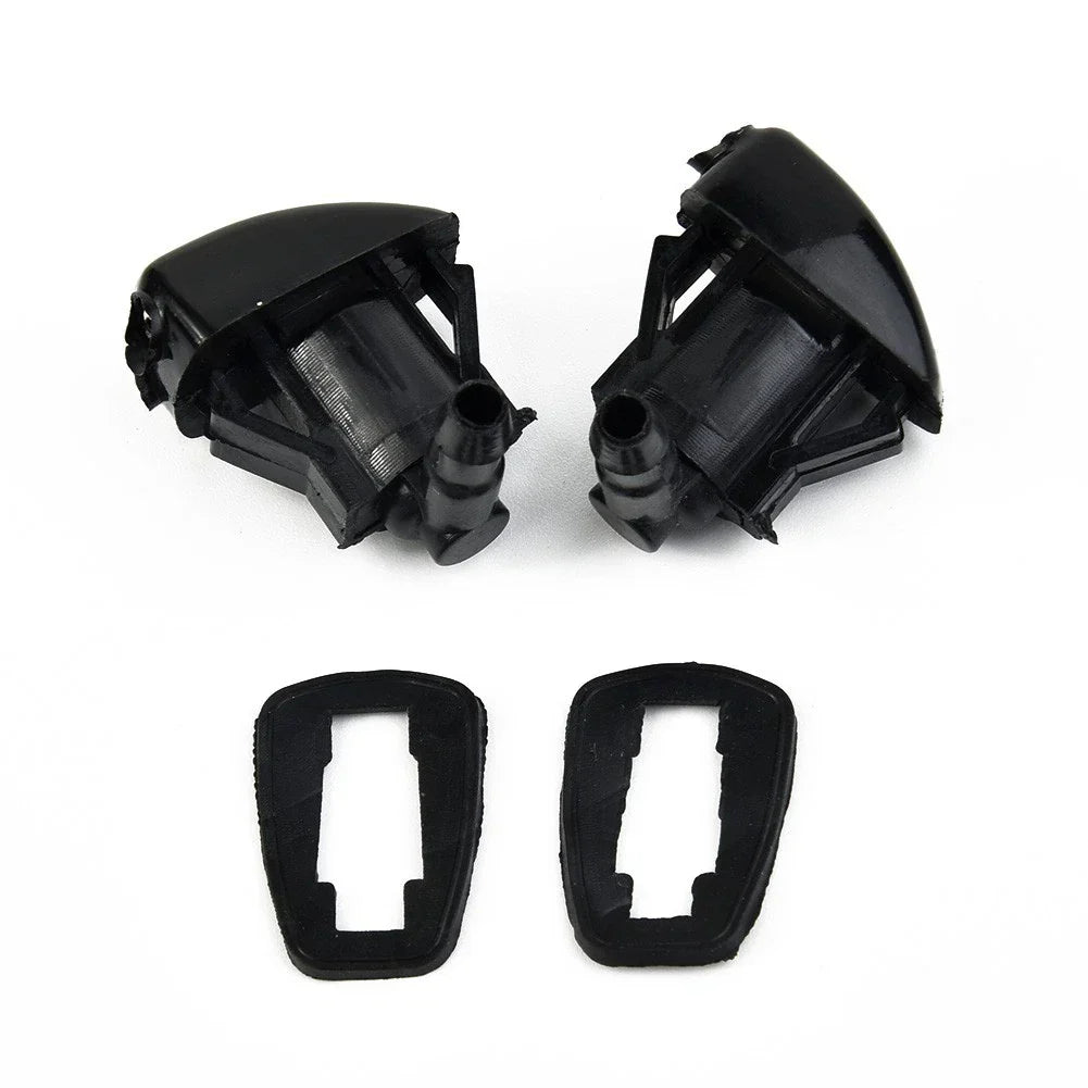 2 x Washer Nozzle ABS-Plastic Black Front Jet Windscreen Wiper for Mazda 3 5 6