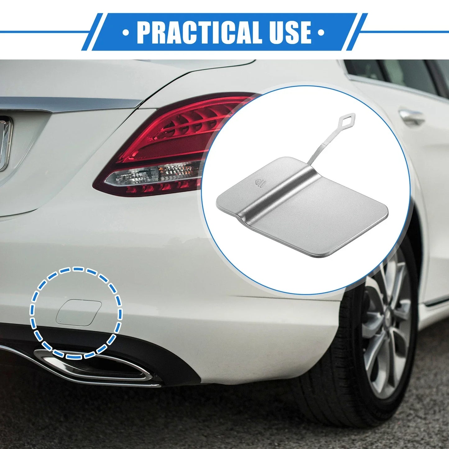 Rear Bumper Tow Hook Eye Hole Cover for Mercedes-Benz GLK350 (2010-2015)
