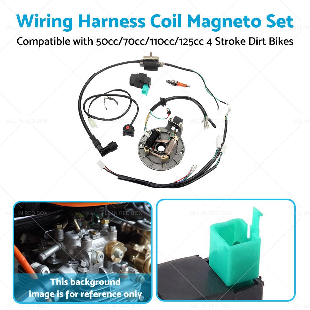50cc 125cc Wire Harness Magneto for Dirt Pit Trail Bike