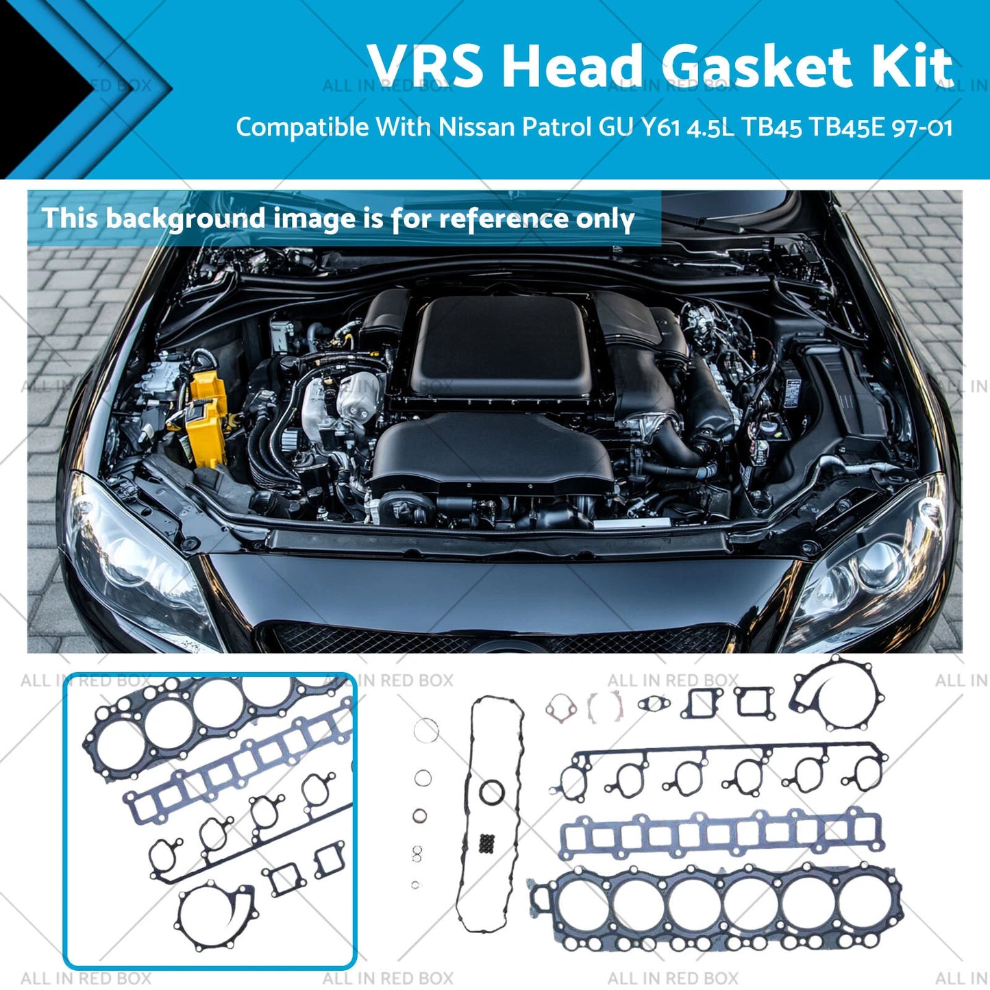VRS Cylinder Head Gasket Set for Nissan Patrol GU Y61 4.5L TB45 (1997-2001)