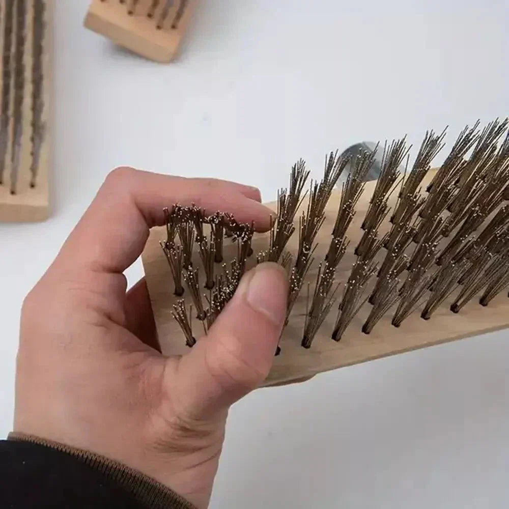 Heavy Duty Stainless Steel Wire Brush with Long Handle for Cleaning