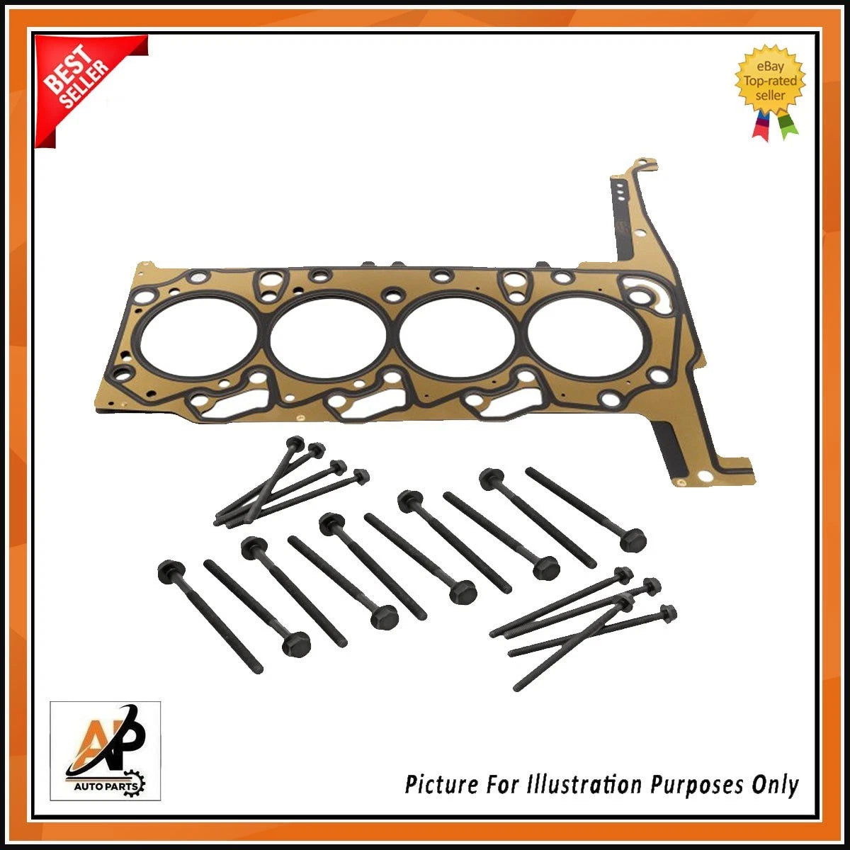 Head Gasket Kit with Head Bolts for Ford Transit Tourneo Custom 2.2 TDCI (2014–2023)