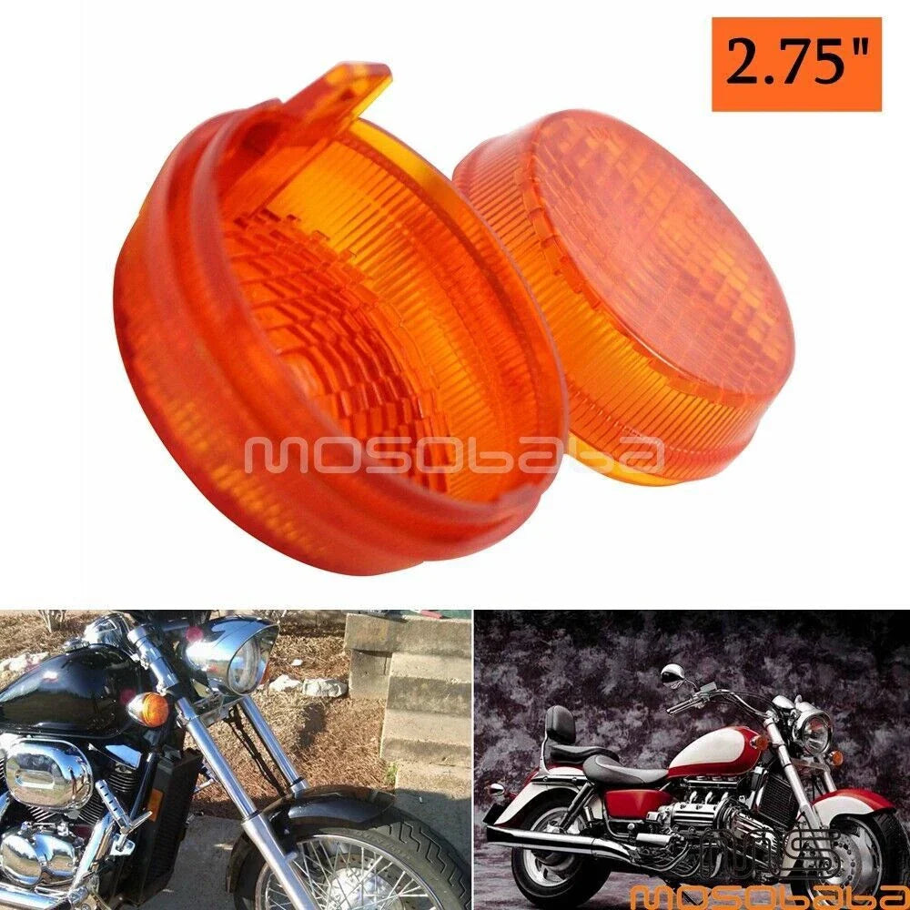 Bullet Turn Signal Lenses Covers for Honda VTX 1300 1800 (2003-2008)