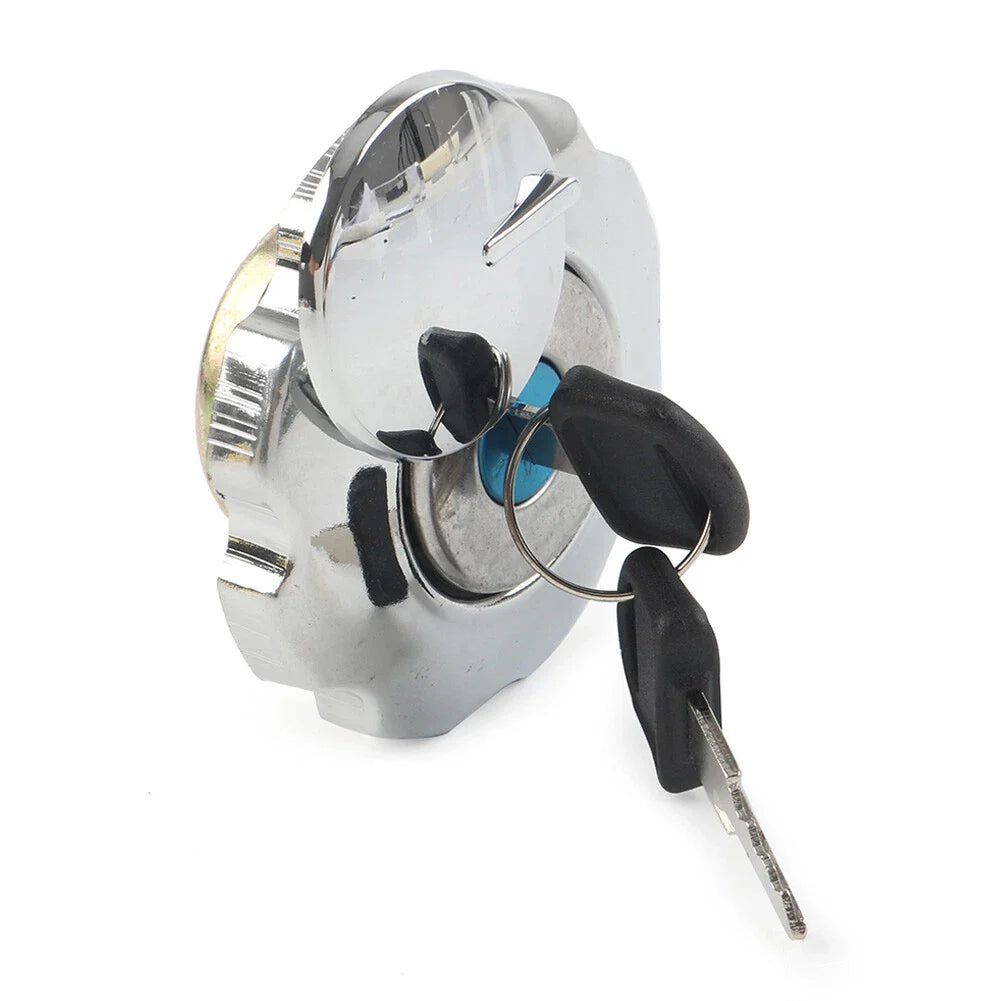 Gas Fuel Tank Cap Cover Locking W/ 2 Keys for Motorcycle Motorbike ATV