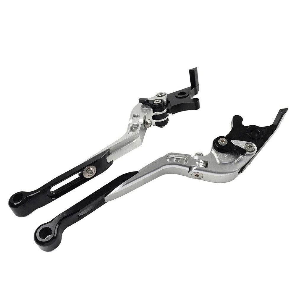 CNC Silver Extendable Brake Clutch Levers for Honda CBR650R CB650F (14-23)