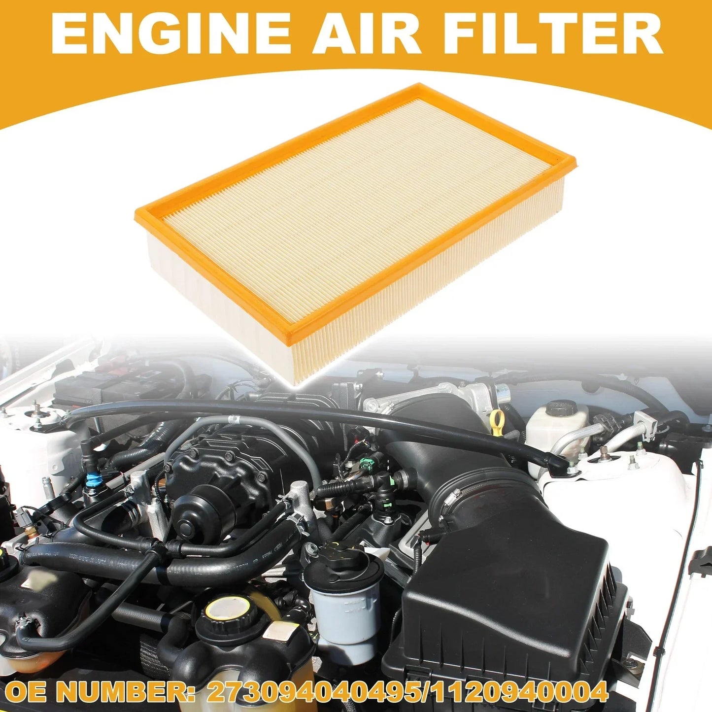 Car Engine Air Filter for Mercedes-Benz C300 (2008-2012) 1 x Filter