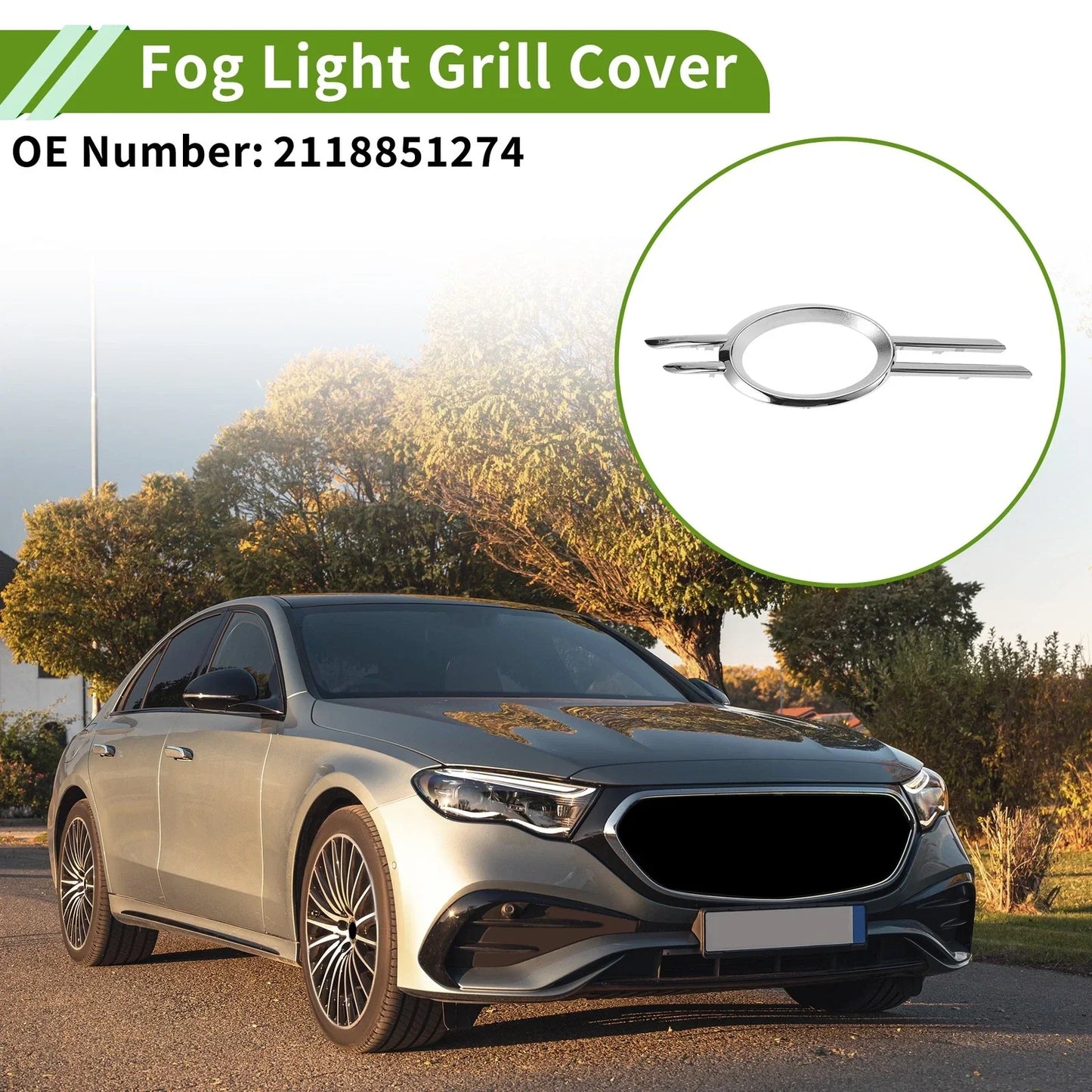 Front Right Fog Light Grill for Mercedes Benz W211 (2003-2009)