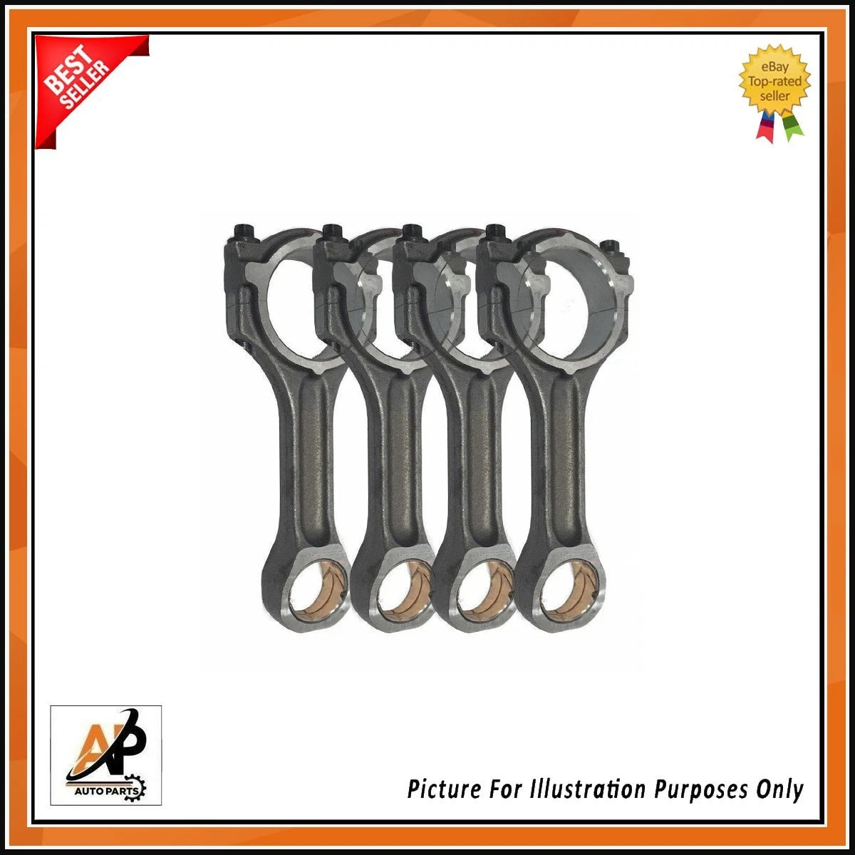 Connecting Rod Set of 4 Replacement for Ford Transit 2.2 TDCi (2010–On)