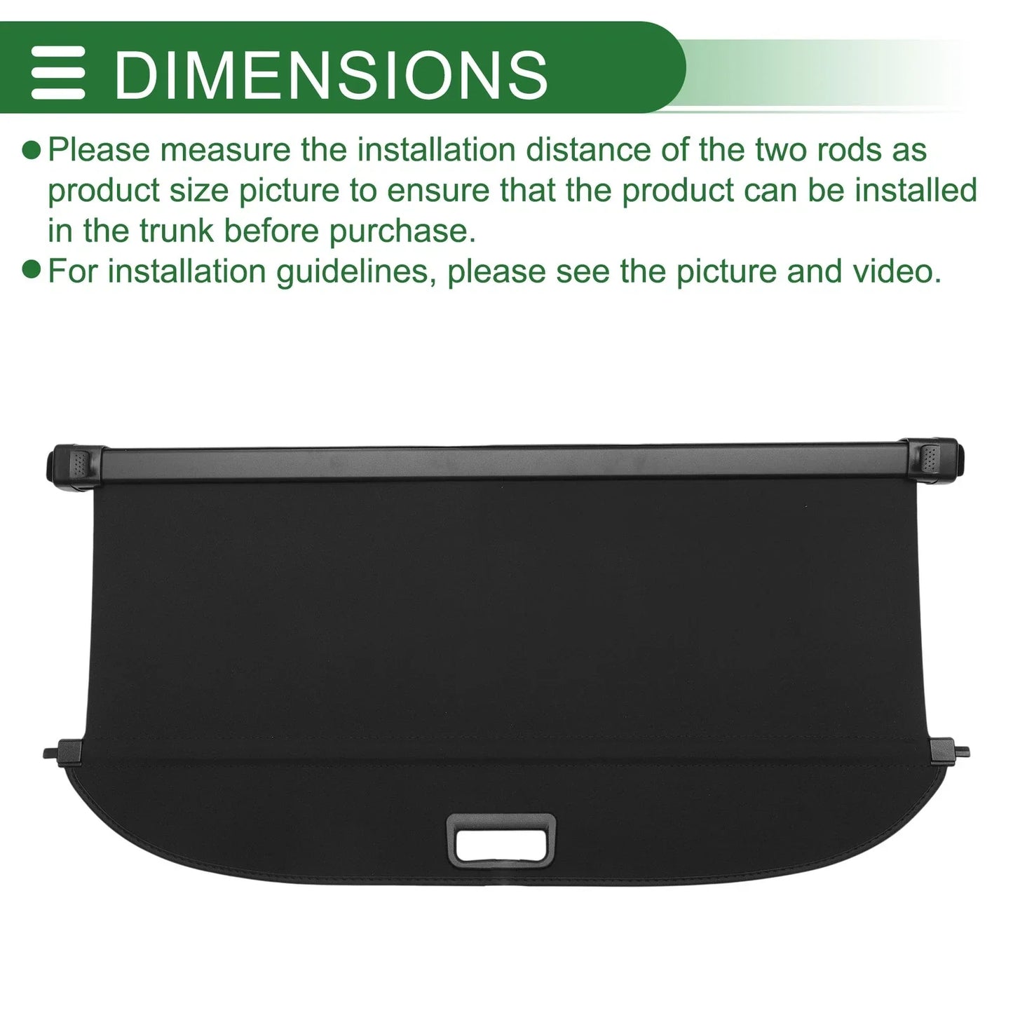 Car Trunk Retractable Cargo Cover for CHEVROLET Menlo (2020-2023) Gloss Black