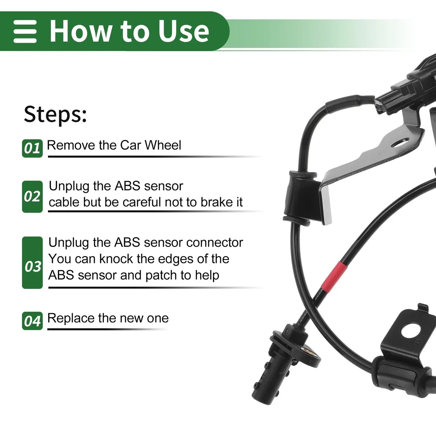 ABS Wheel Speed Sensor for Hyundai Santa Fe Right Rear (2001-2006)