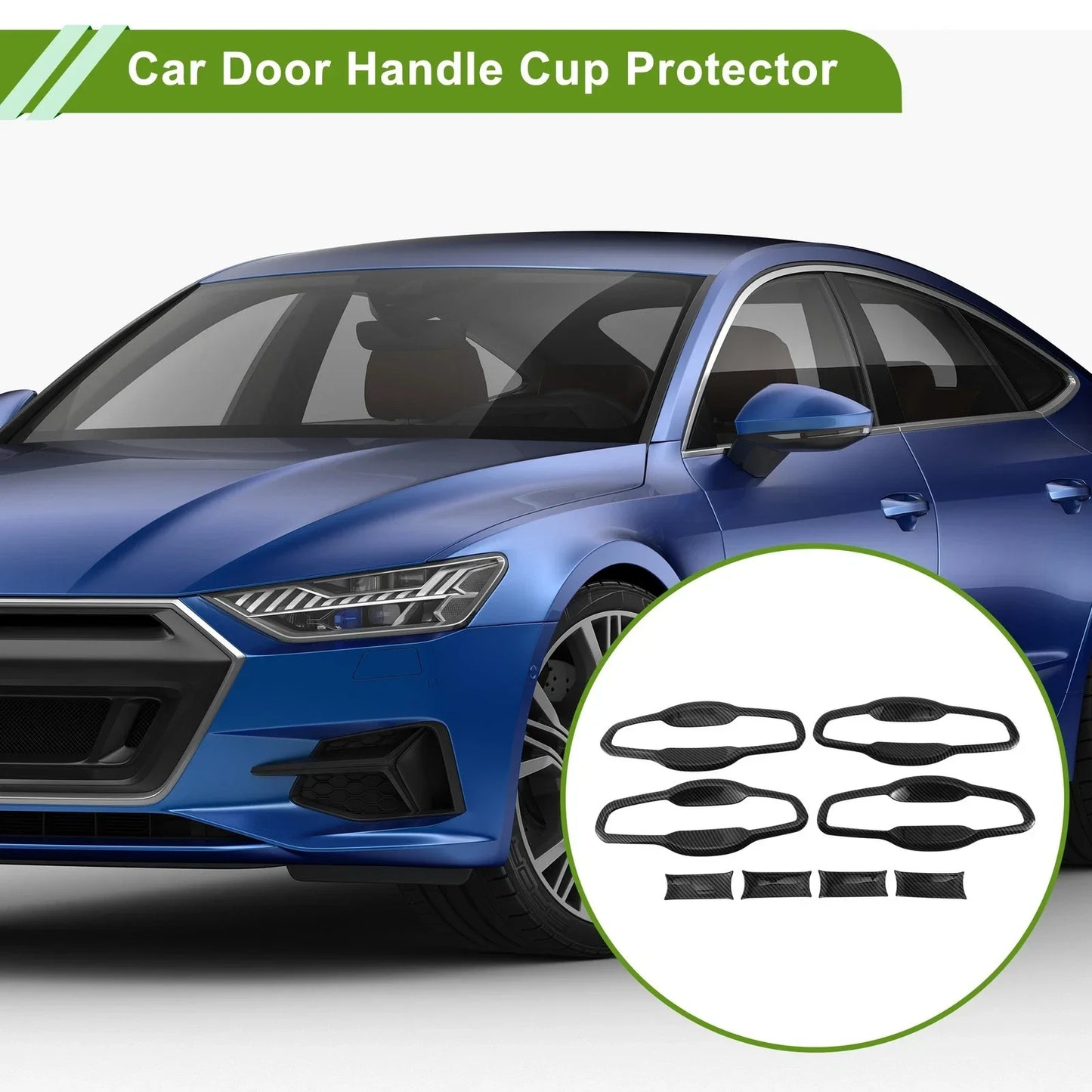 Car Door Handle Cup Protector for Honda CR-V CRV (2017-2022) 8 x Carbon Fiber