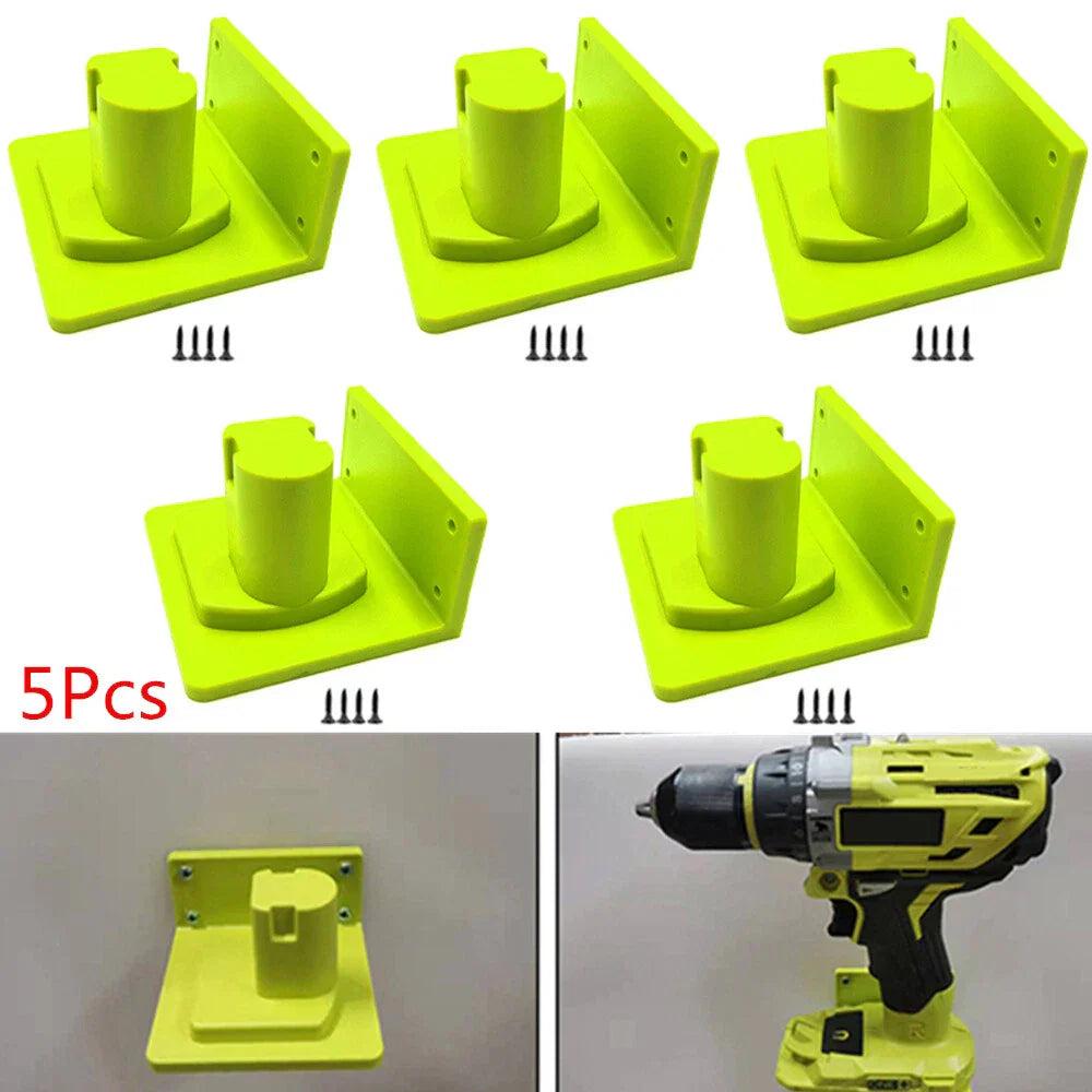 5 x Wall Mount Storage Holder Stand with Screws for Ryobi 18V Tools