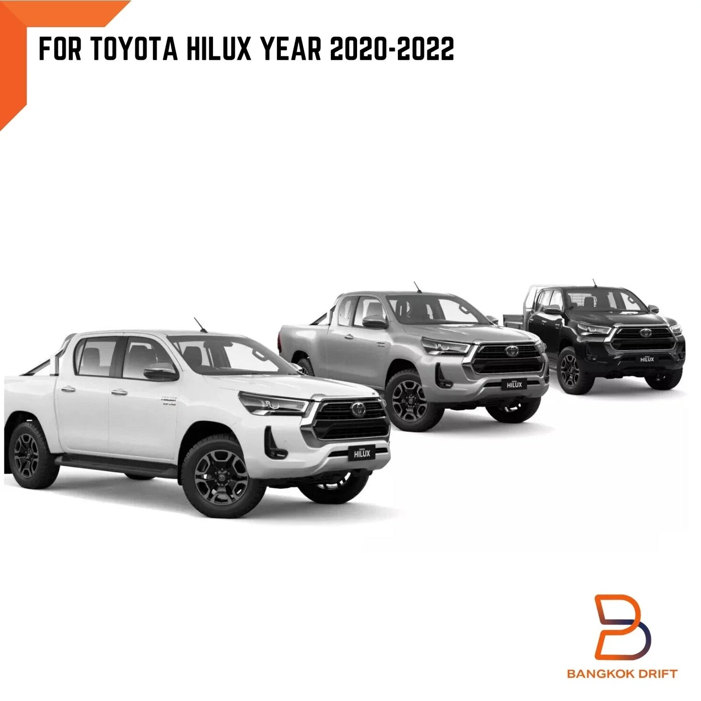 Fog Lamp Driving Light Cover for Toyota Hilux Revo (2020-2022)