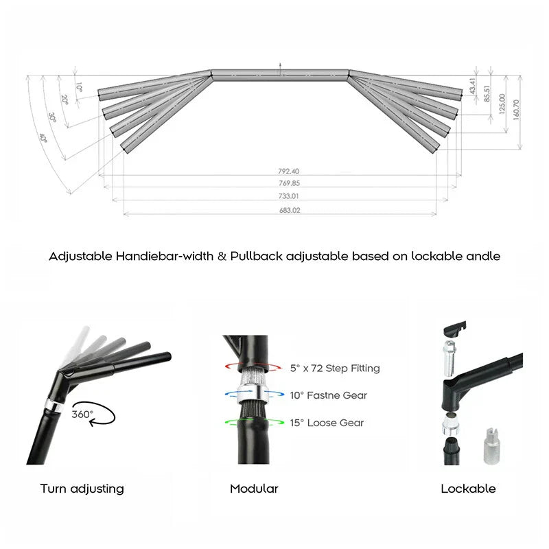 1-1/4" Adjustable Handlebar for Harley Dyna