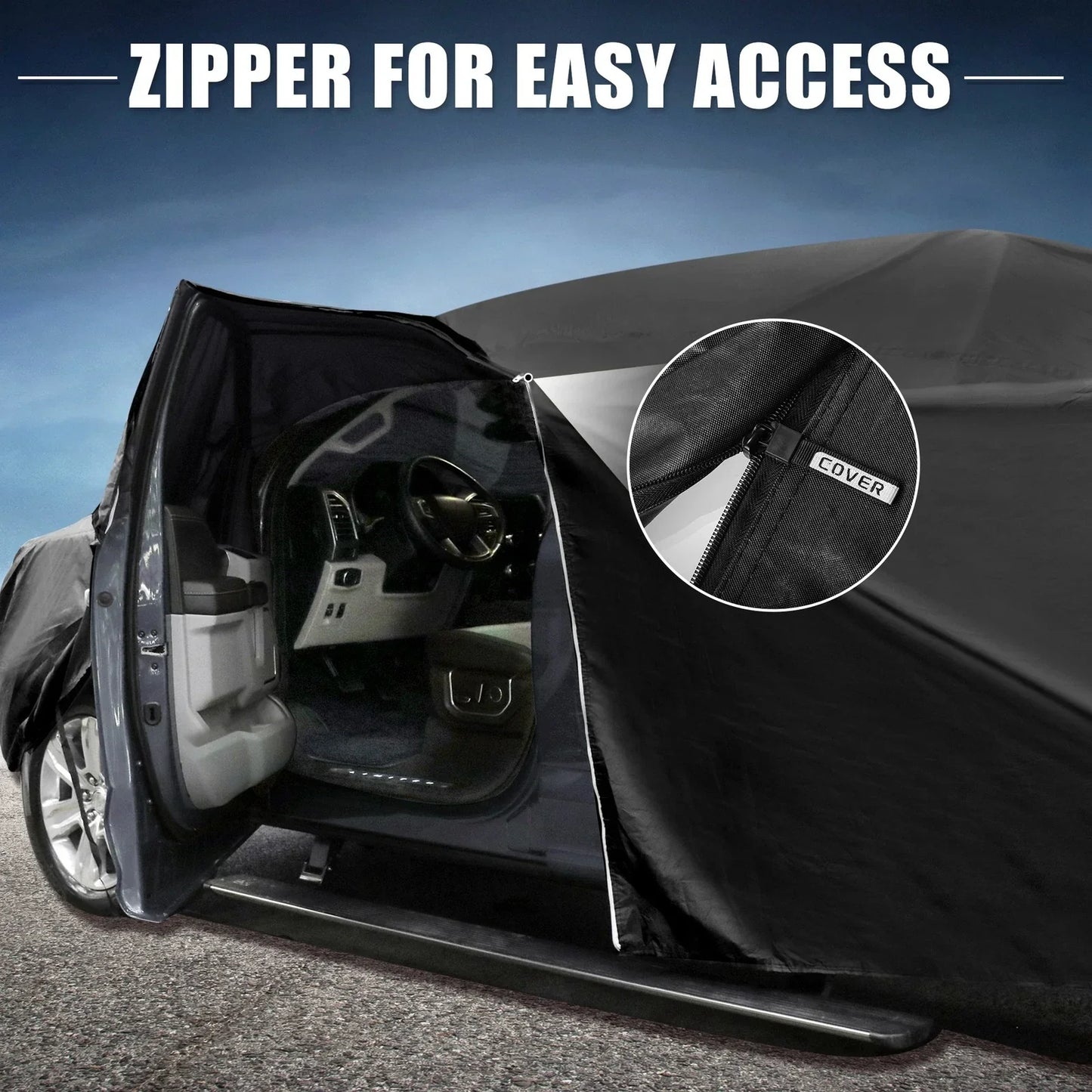 Waterproof 210D-PU Oxford Vehicle Cover for Hyundai Santa