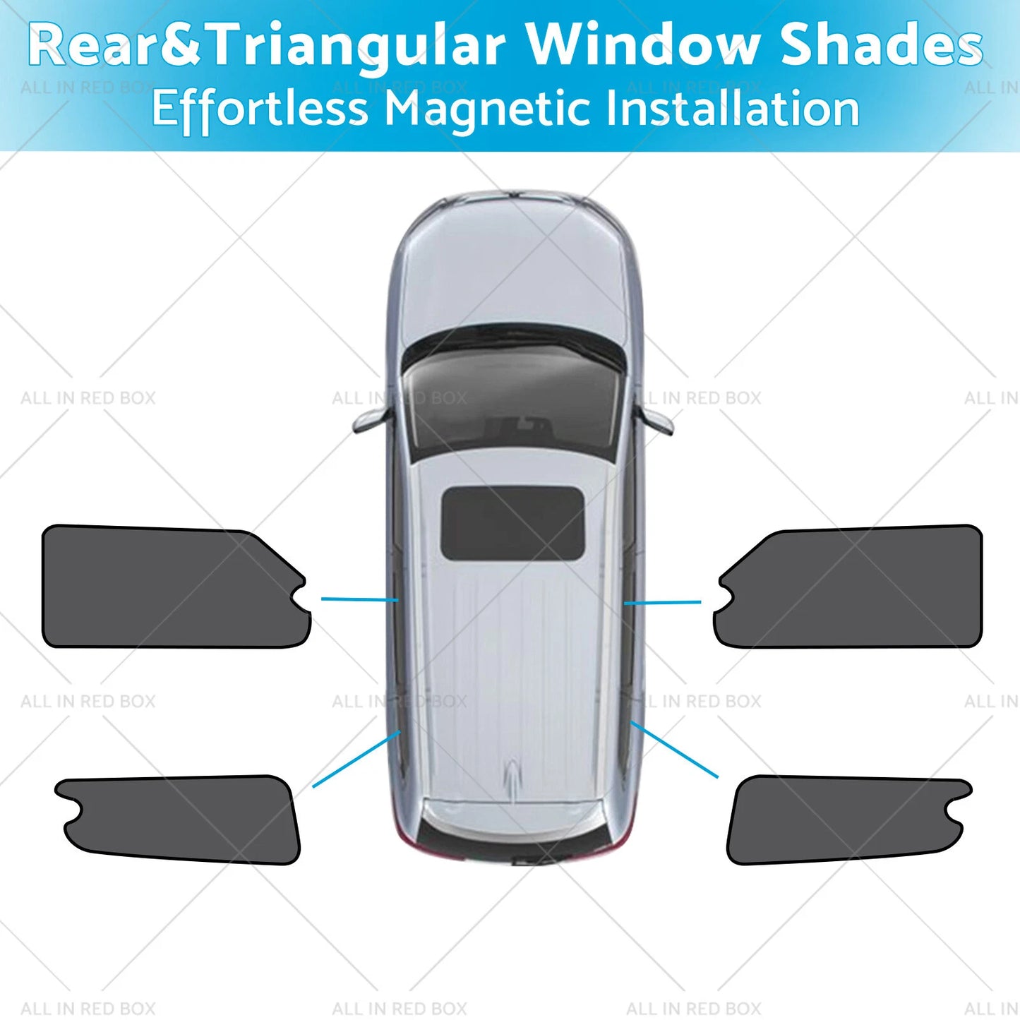 4 x Car Window Shades for LDV G10 (2014-Present) Rear & Triangular