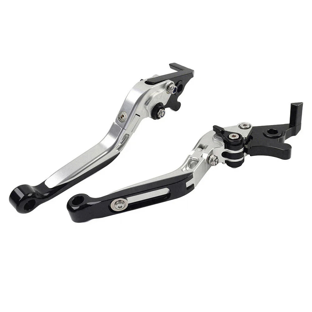CNC Extendable Brake Clutch Levers for Yamaha YZF R1 (2009-2014) Silver