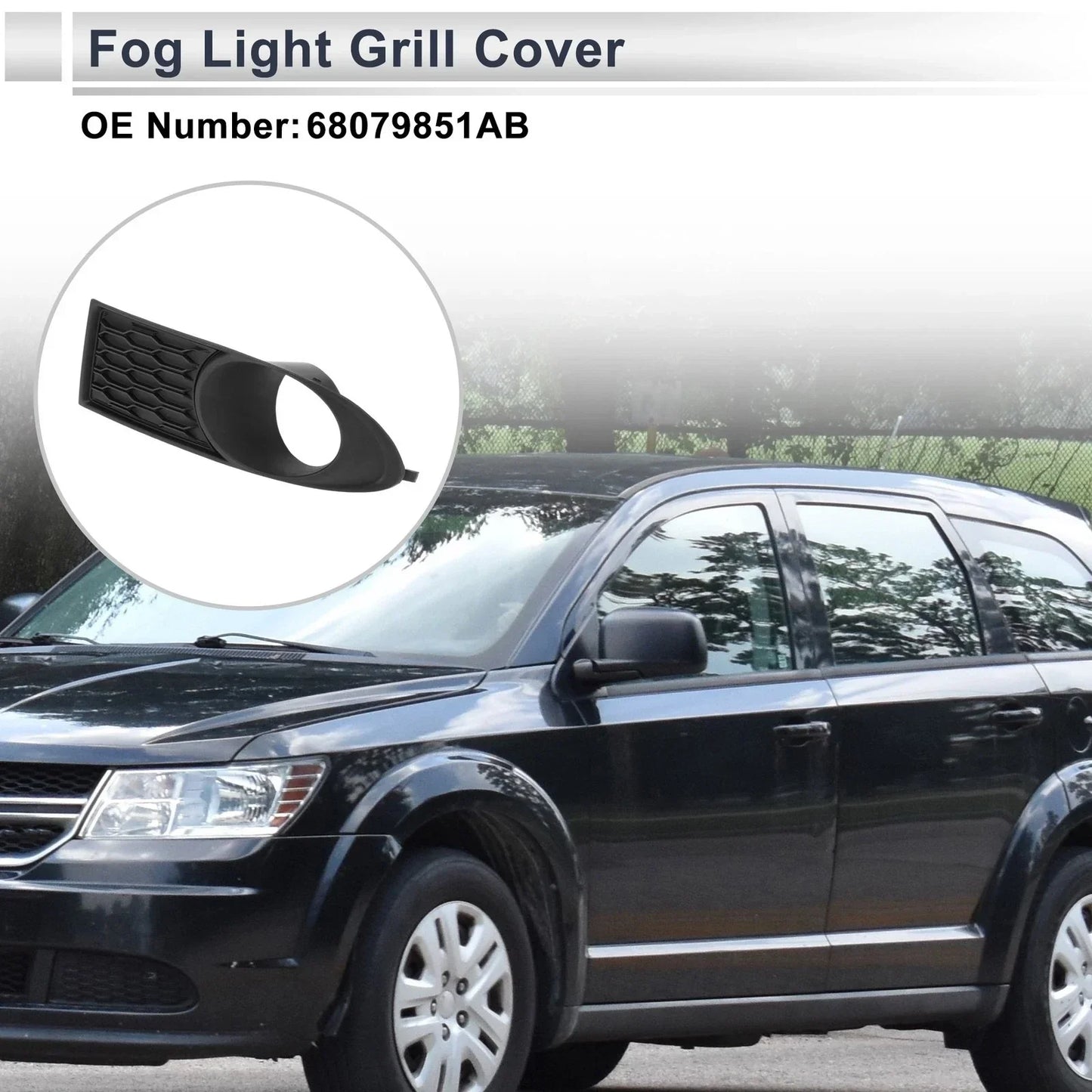 Front Left Fog Light Grill for Dodge Journey (2011-2020) - 1 x Piece