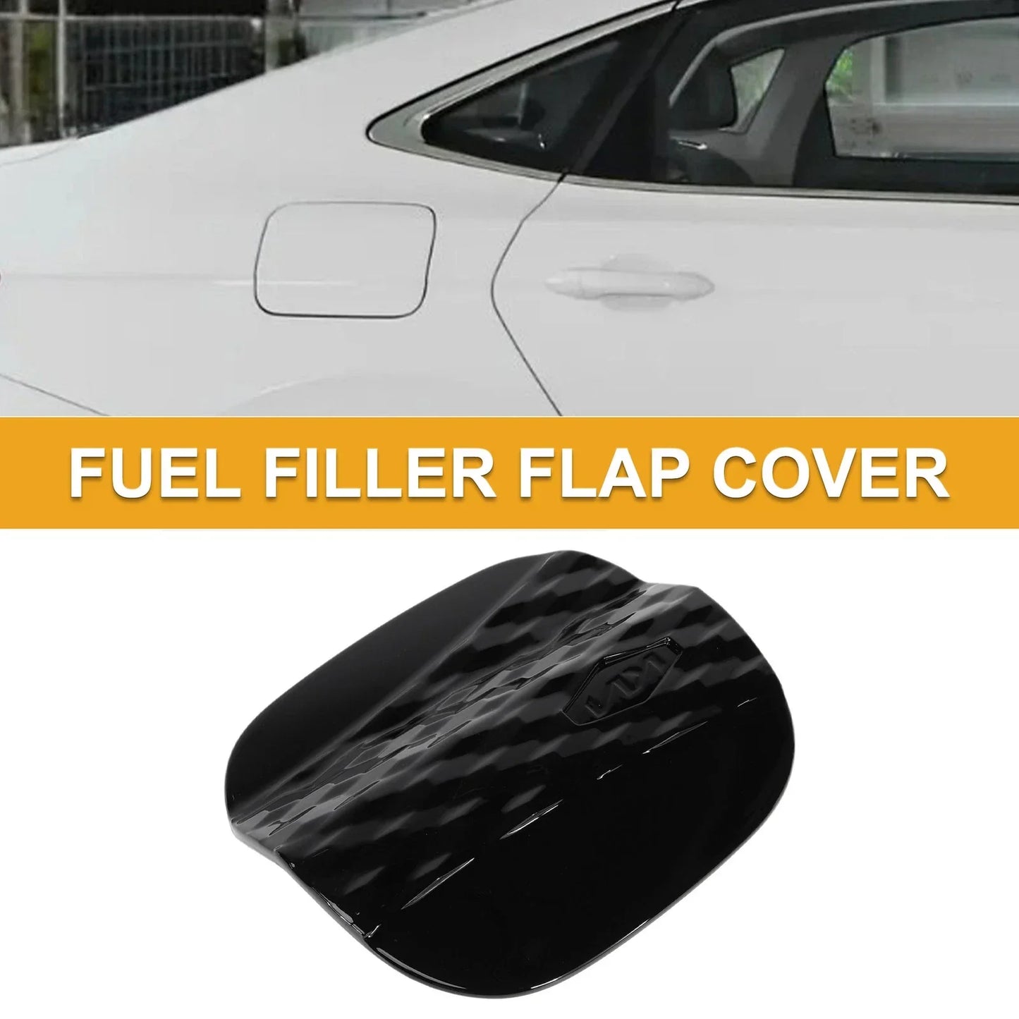 Fuel Tank Door Cap for Hyundai Sonata 2024-2025 Fuel Filler Flap Cover Black