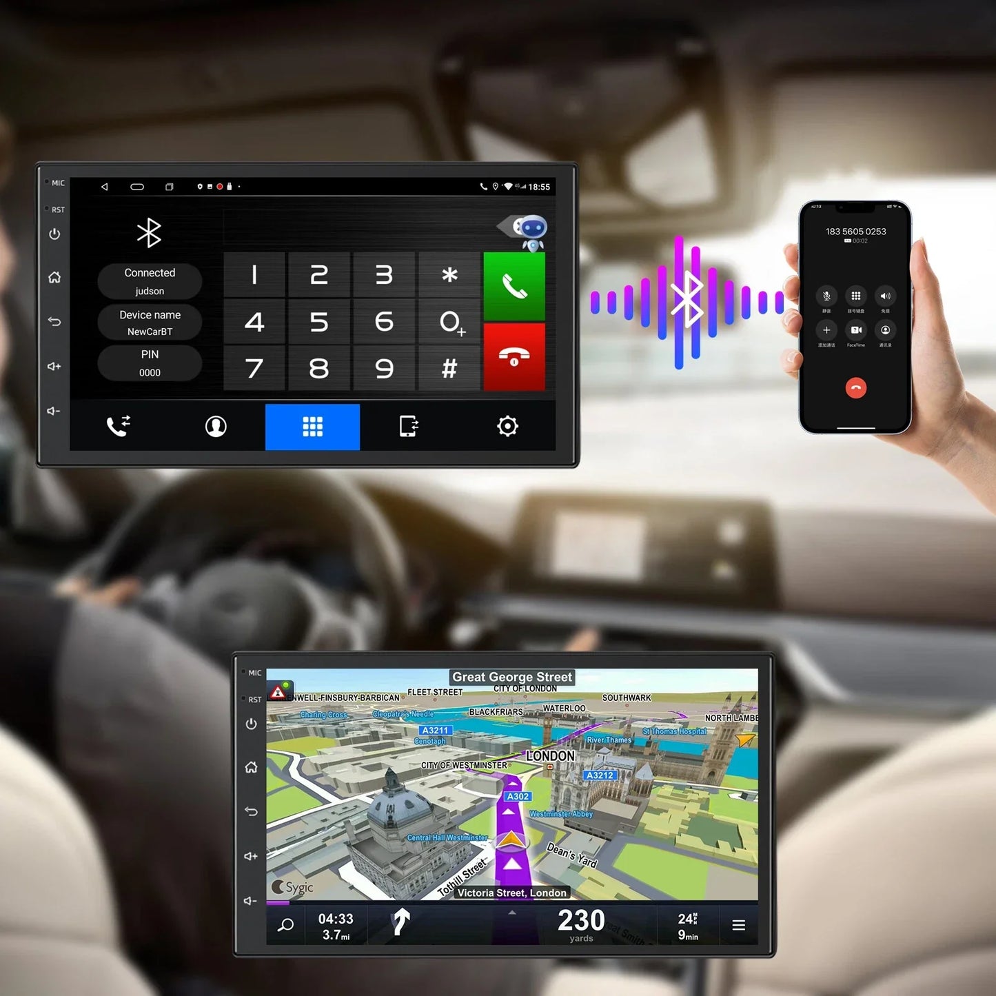 Apple CarPlay Android Auto Head Unit for Isuzu N Series Truck