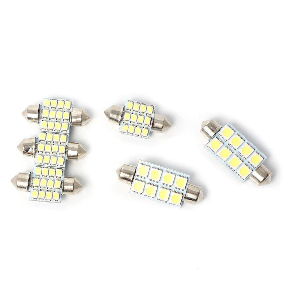 14PCS White LED Interior Lights for T10 31mm Map Dome & License Plate