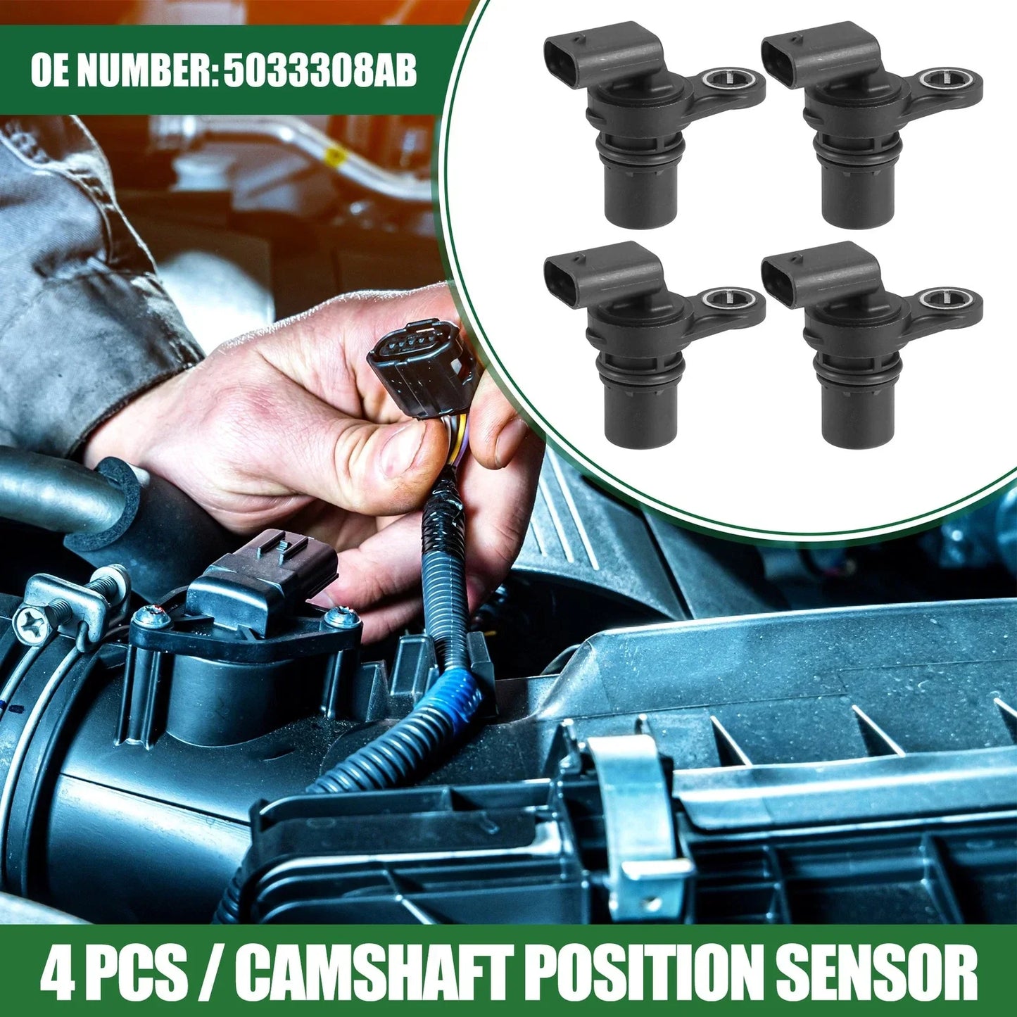4pcs Engine Camshaft Position Sensors for Dodge Journey (2009-2020)
