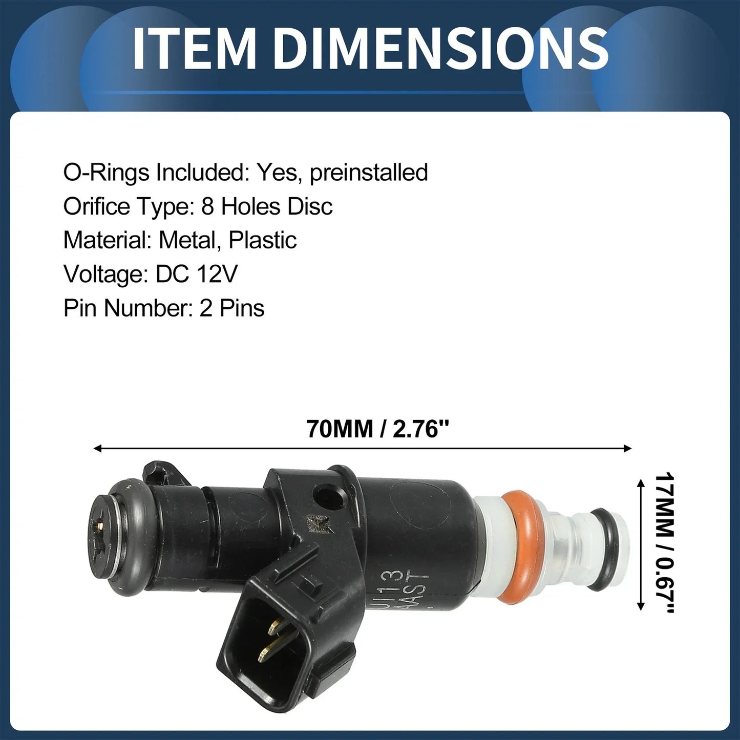 Fuel Injector Set for Honda Accord 2003-2007 2.4L 3.0L - 4 x Black Injectors