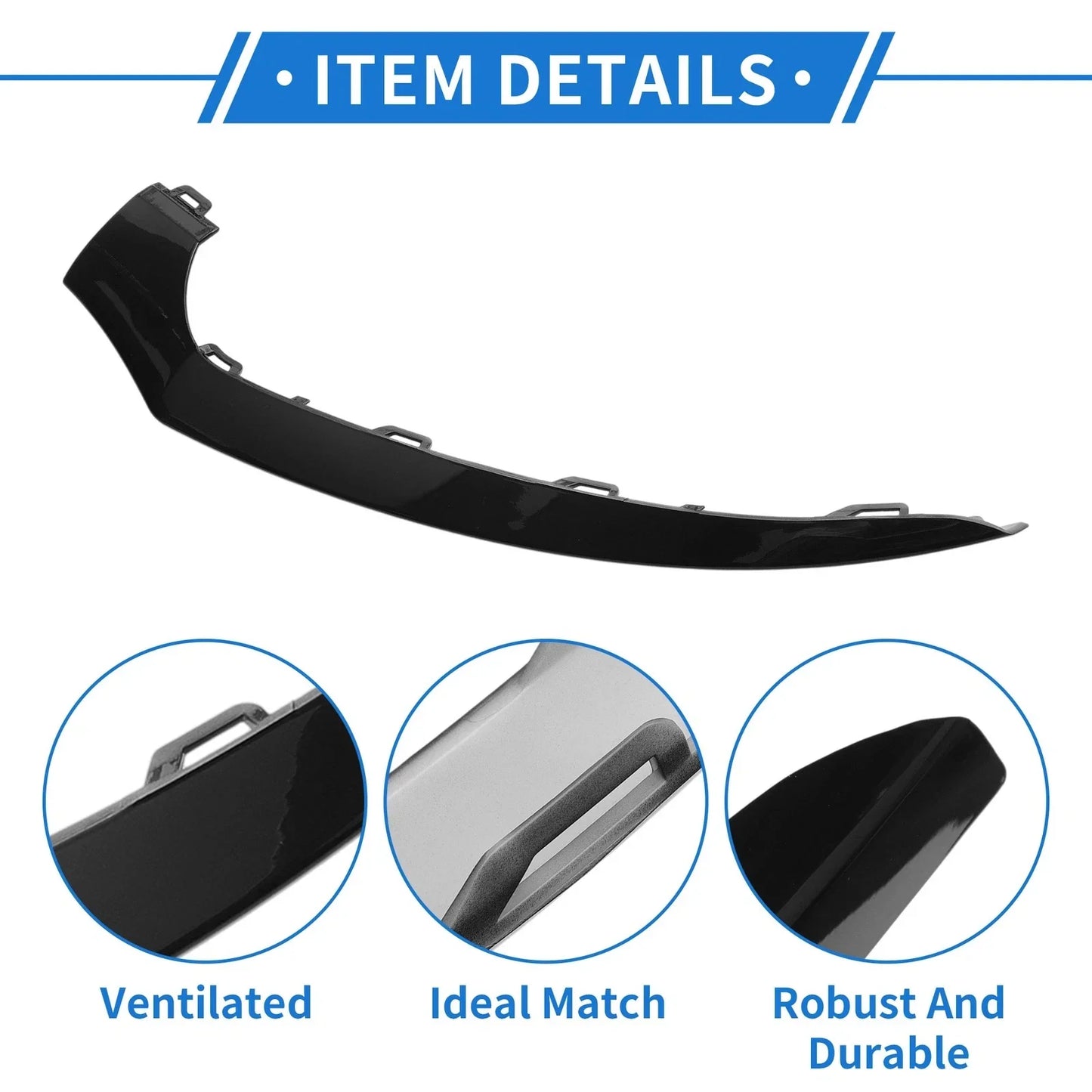 Front Left Bumper Grille Trim for Mercedes-Benz W218 CLS (2015-2017)