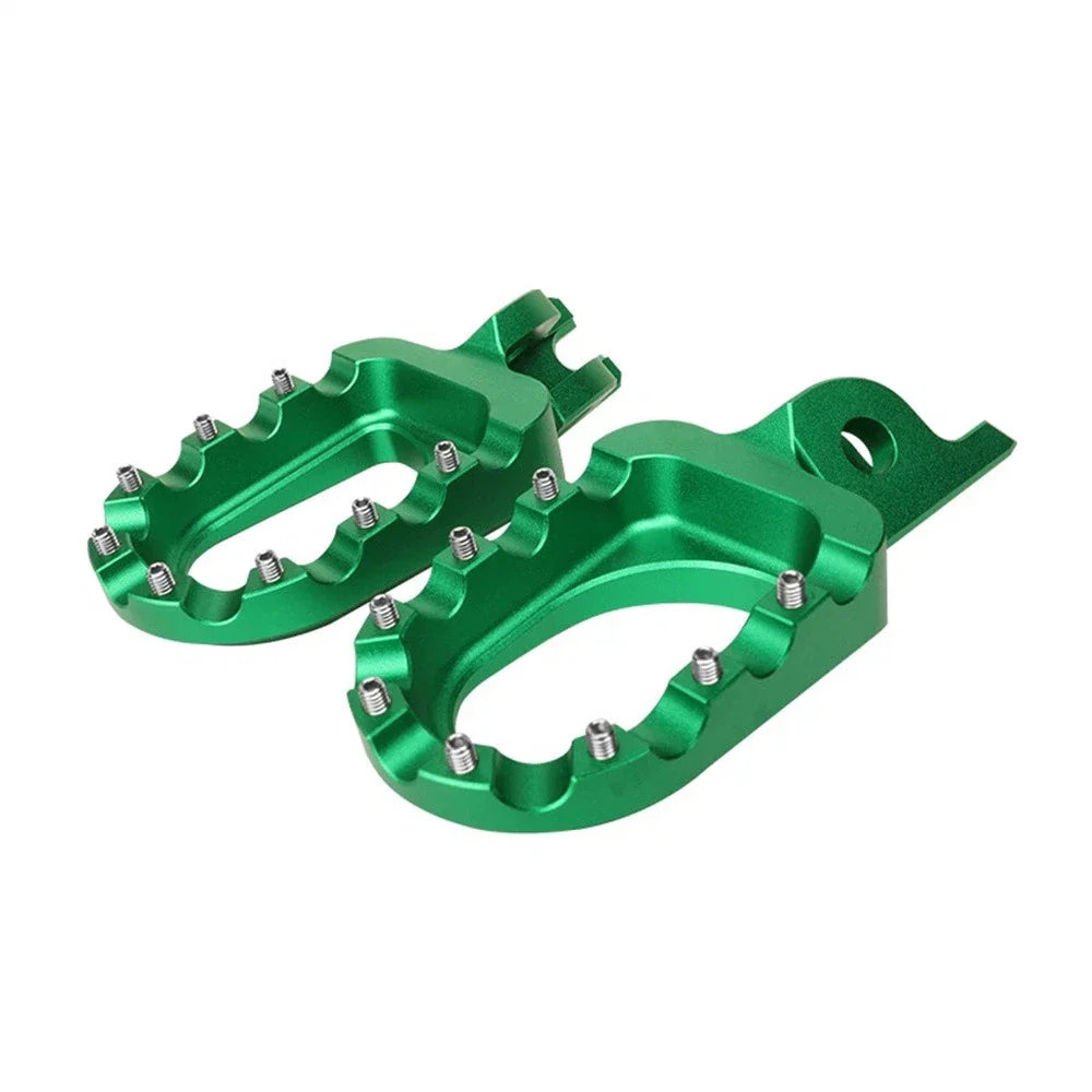 Green Footpegs for Kawasaki KX65 KX80 KX85 KX100 (2000-2019, 1998-2019)