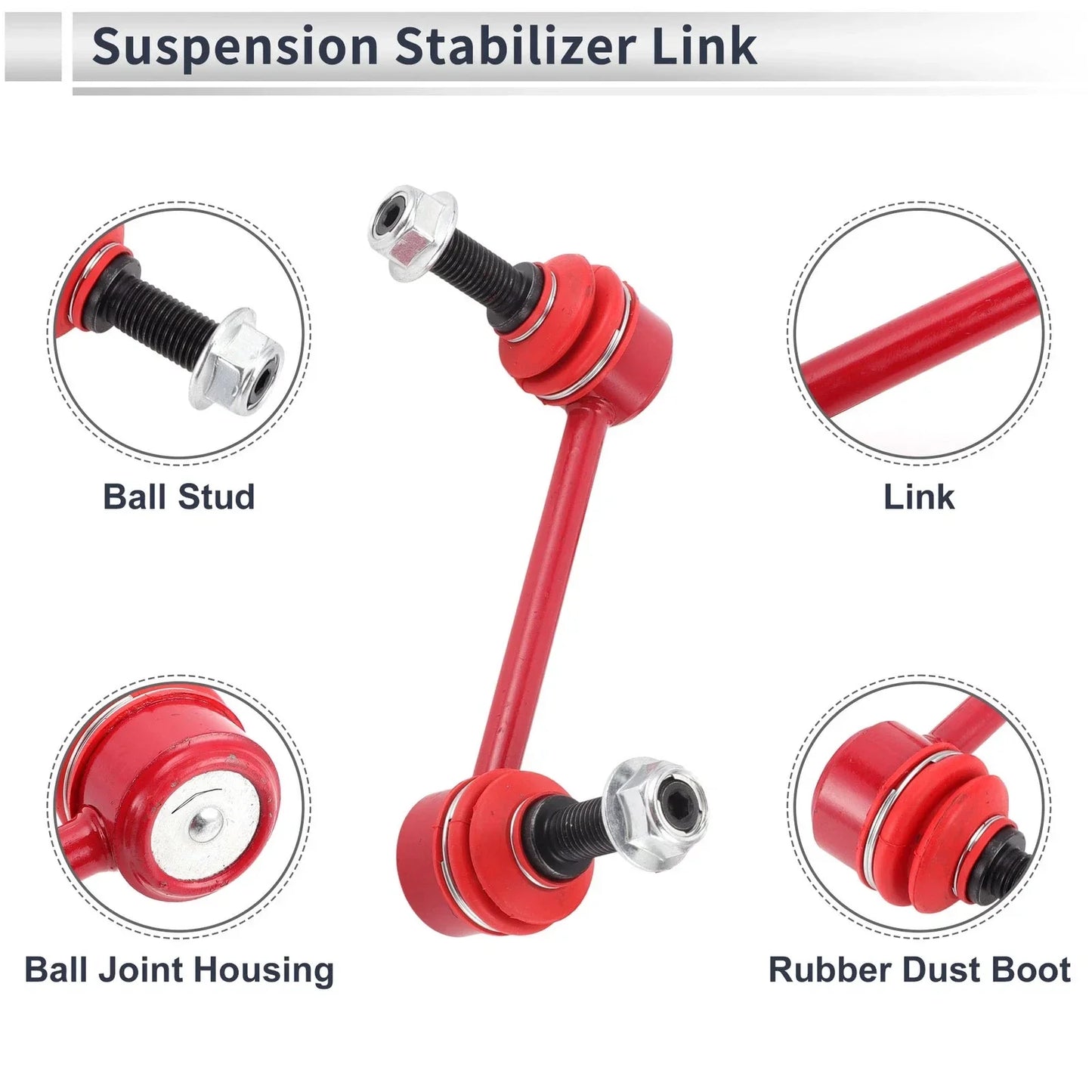 Front Stabilizer Bar Links with 2 x Bushings for Jeep Grand Cherokee (1993-2023)