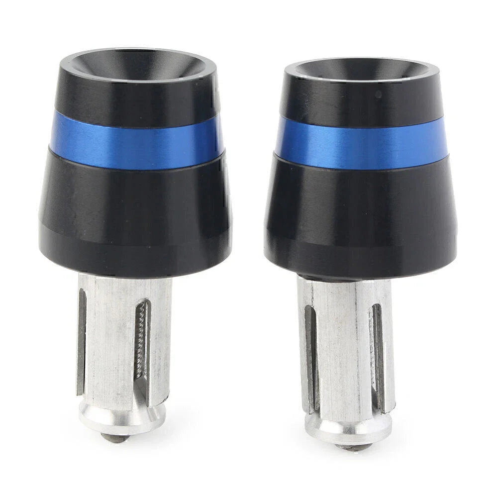 Blue Handlebar End Plugs for Honda CBR, CB, Yamaha YZ, YZF, Kawasaki