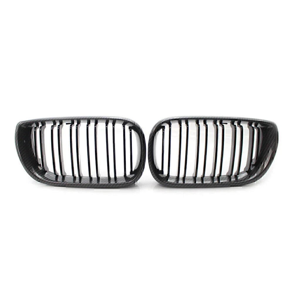 Carbon Fiber Double Slat Front Kidney Grille for BMW E46 Sedan (2002-2005)