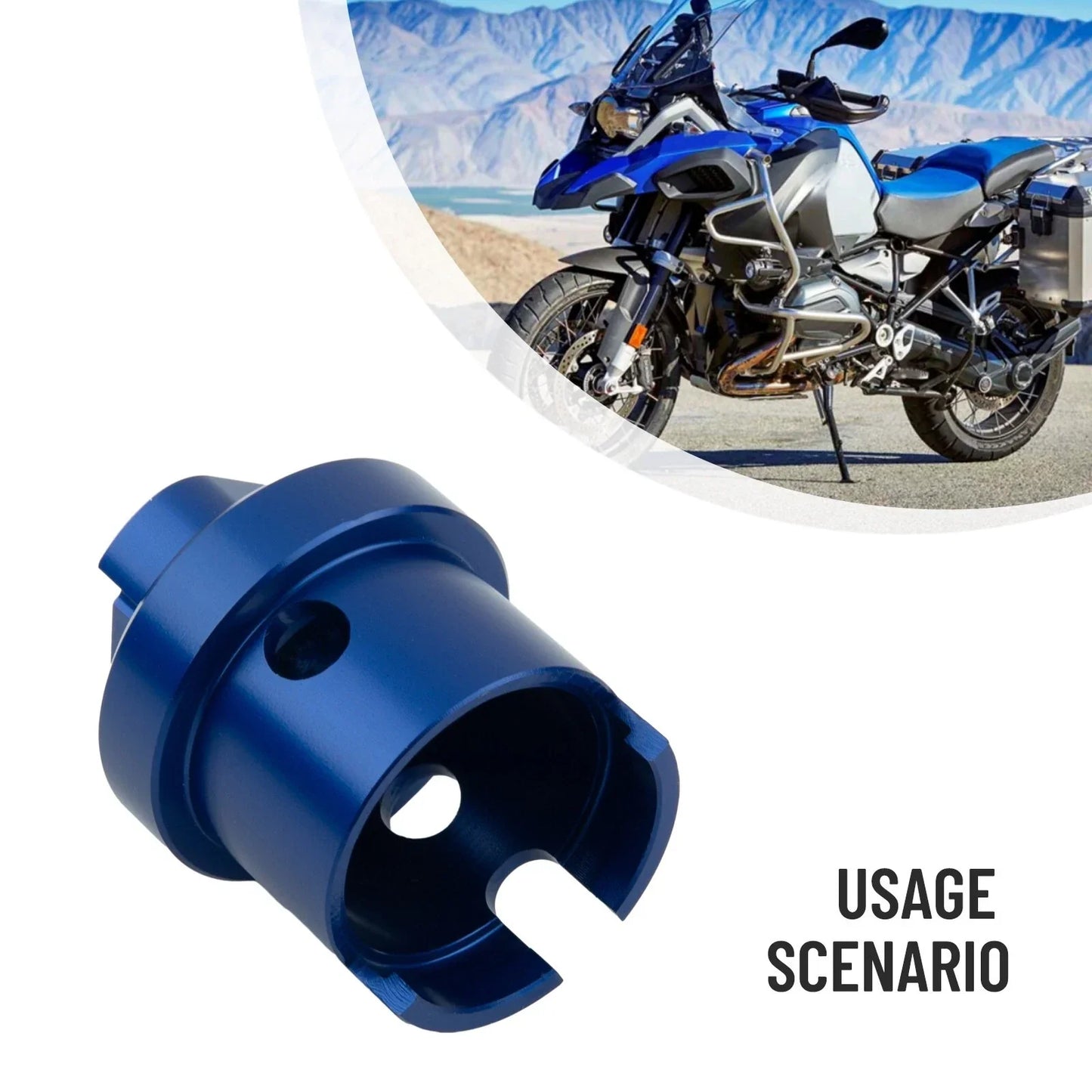 2-in-1 Oil Filler Cap Wrench Tool Blue For R1200GS/R1200RT (2004–2013)