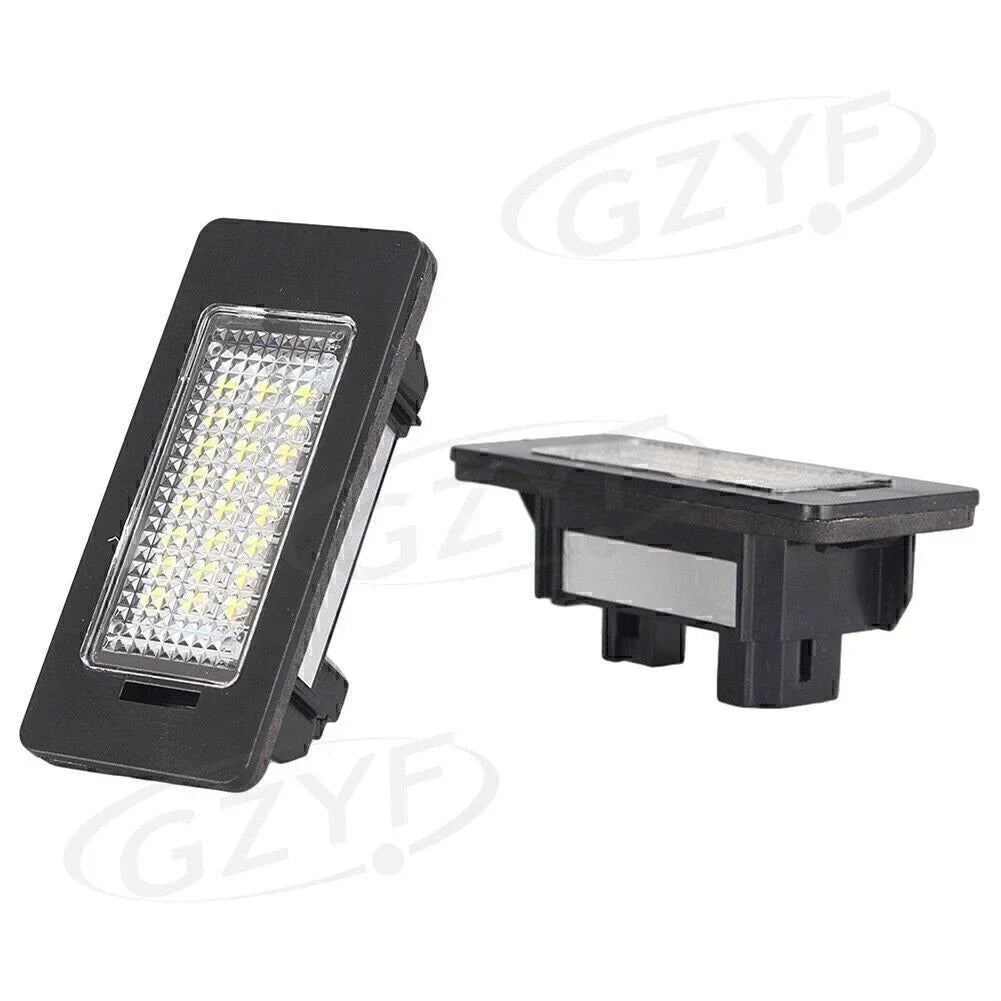 LED License Plate Lights Clear Lens for BMW E82 E90 F10 F25 (2007-2017)
