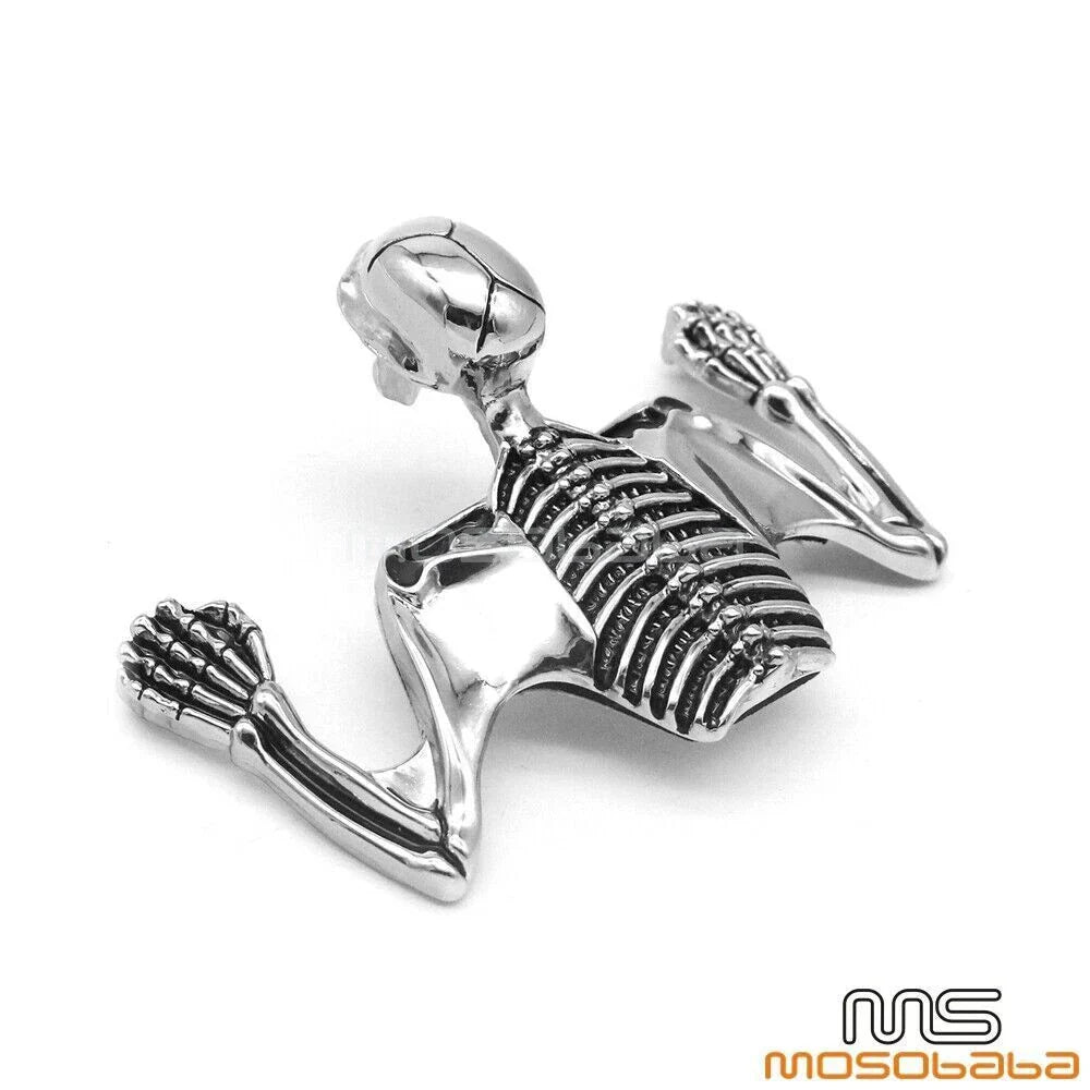 7" Headlight Visor for Harley Chopper Skull Skeleton Ornament