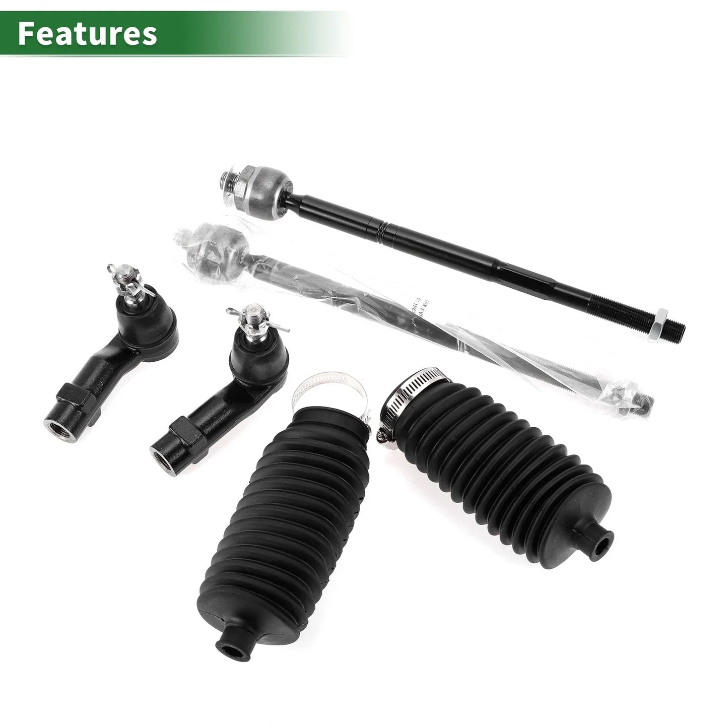 6pcs Front Suspension Kit Tie Rod Ends with Boots for Dodge Dart (2013-2016)