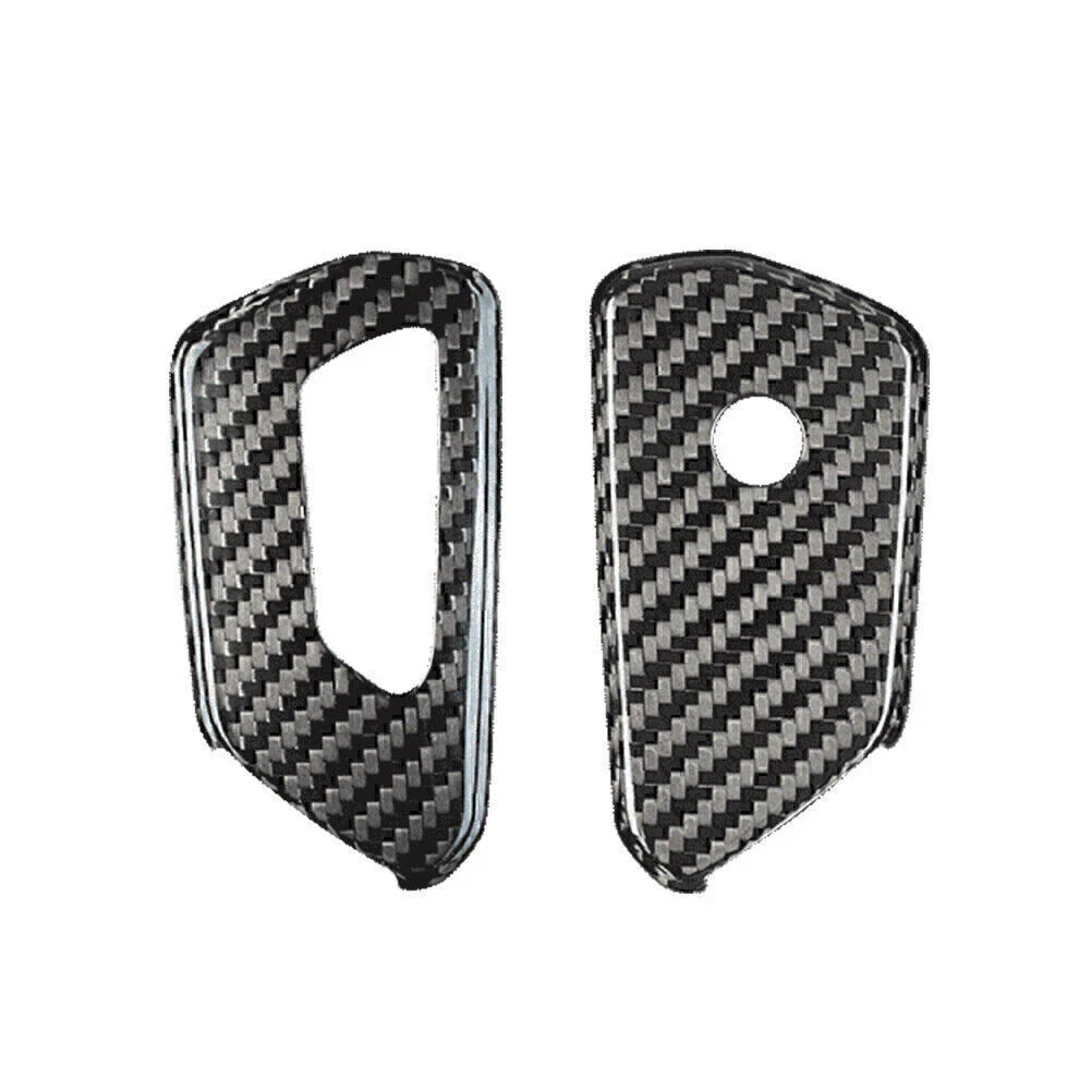 Black Carbon Fiber Remote Key Cover Case for VW Golf MK8 (2020-2021)
