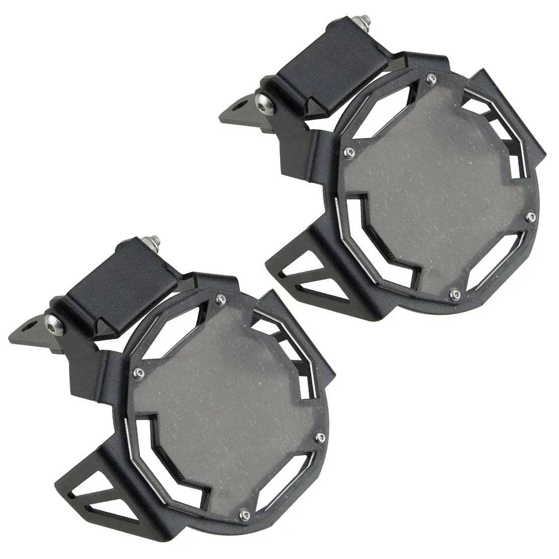 Black Fog Light Protector Covers for BMW R1250GS Adventure, S1000XR (2013-2023)