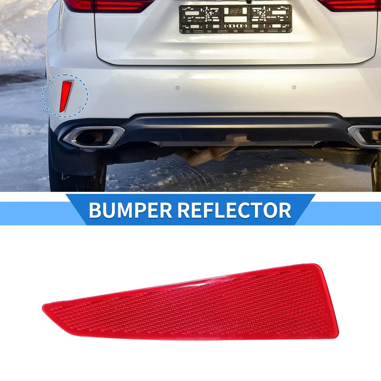 Rear Left Bumper Reflector for Lexus RX350 2016-2019 Red
