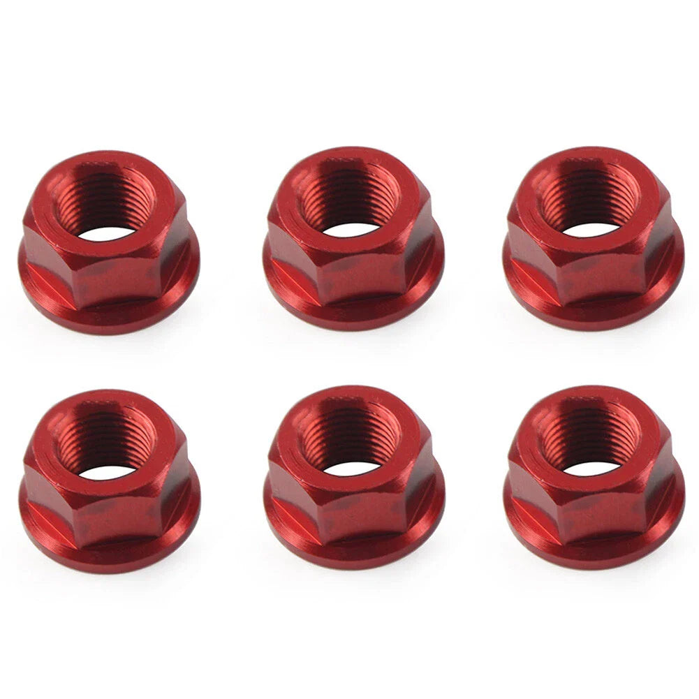 Red M10 x 1.0 Rear Sprocket Nuts for Ducati Streetfighter Panigale V4 (2018-2023)