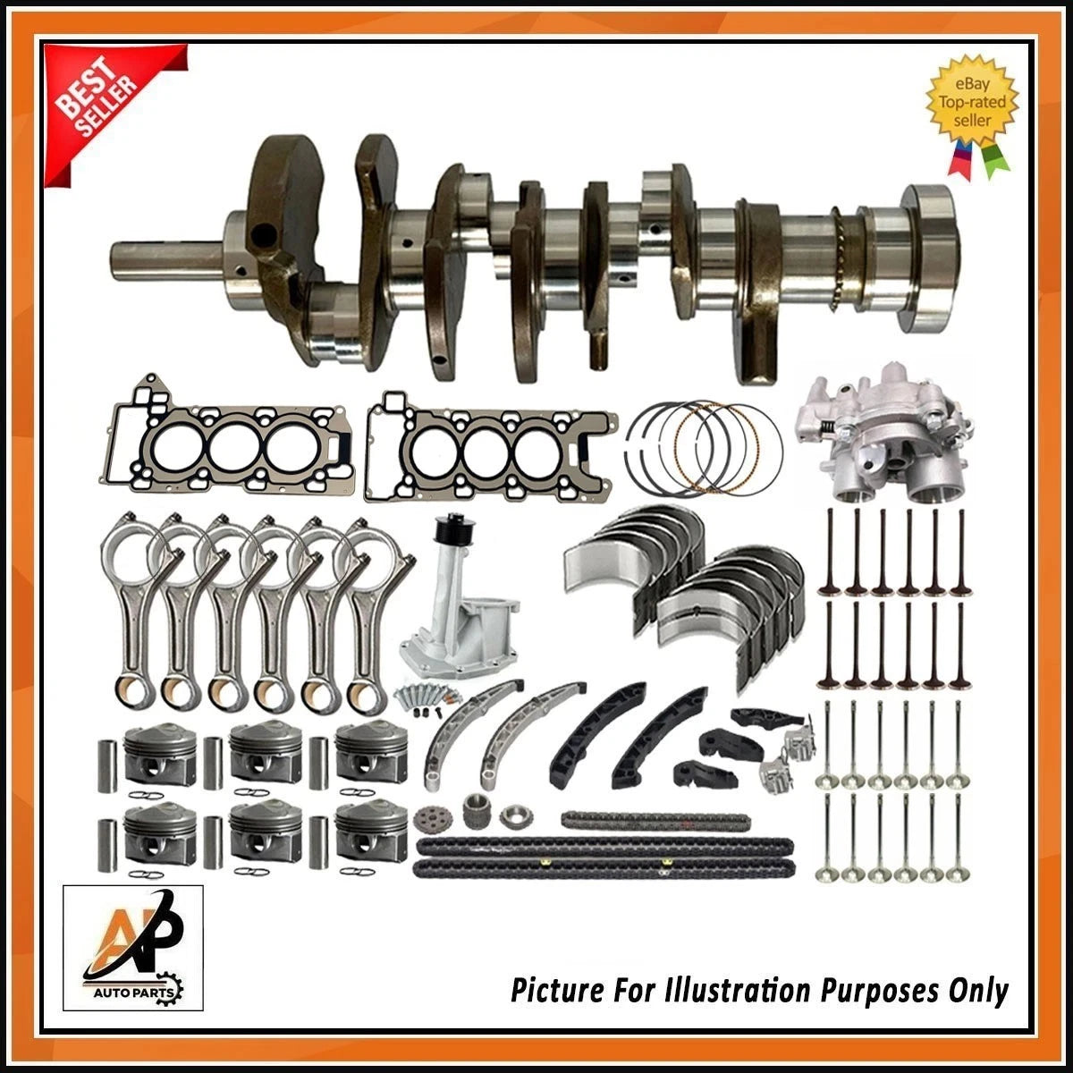 Engine Crankshaft Rebuild Kit for Jaguar Land Rover 306PS AJ126 (New)
