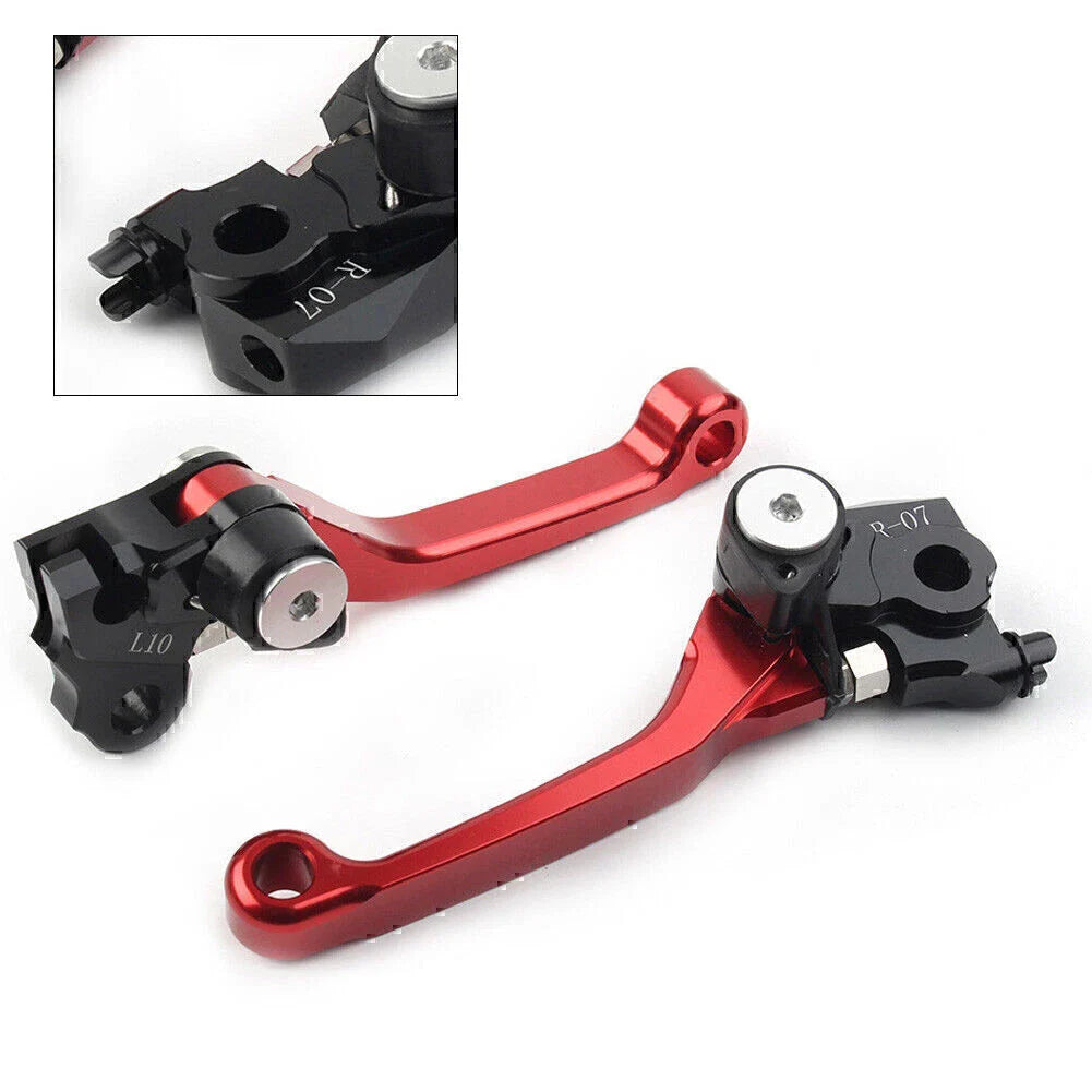 CNC Brake Clutch Levers Red for Honda CRF250R CRF450R (2007-2020)