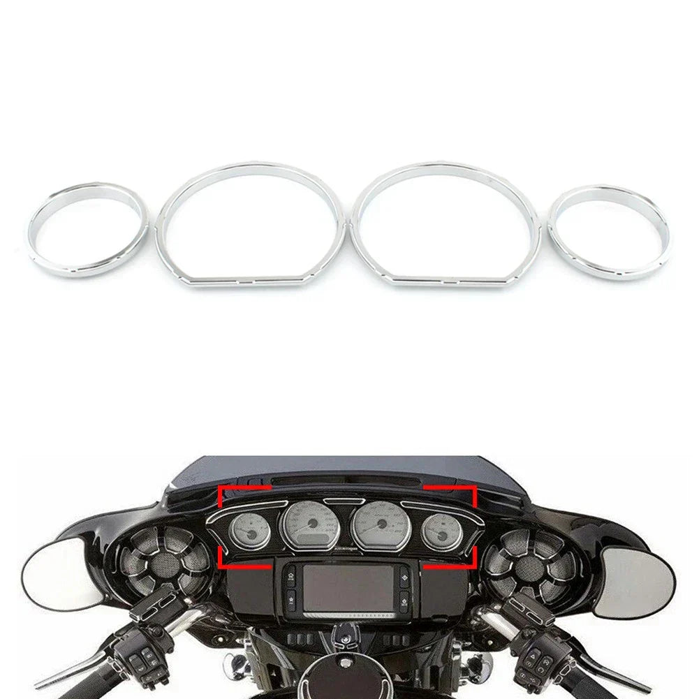 Chrome Instrument Board Gauge Bezel for Harley Touring Electra Street Glide (2009-2023)