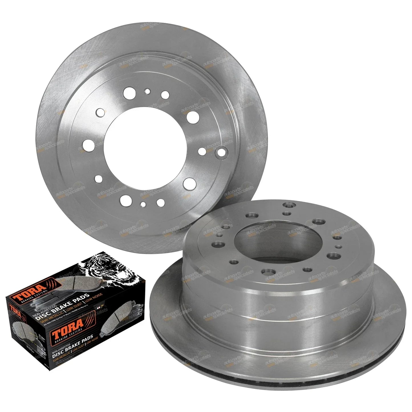 Rear Brake Disc Rotors + Pads for Landcruiser HDJ100 UZJ100 (1998–2007)